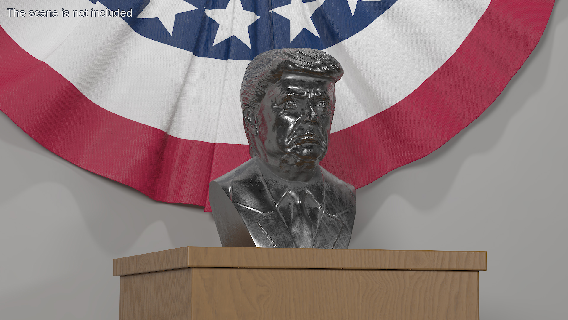 3D model Silver Bust of President Trump