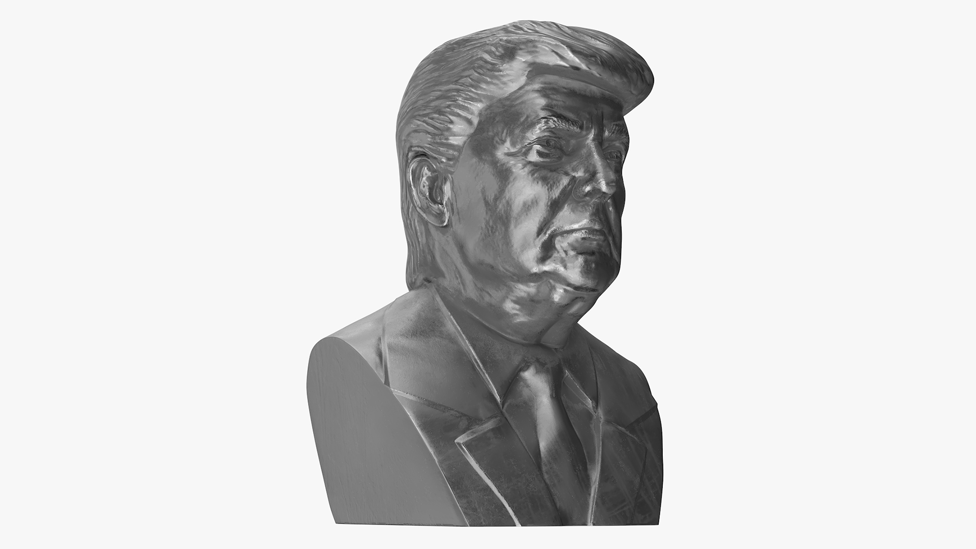 3D model Silver Bust of President Trump