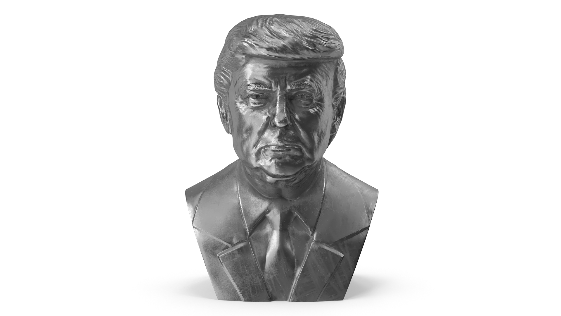 3D model Silver Bust of President Trump