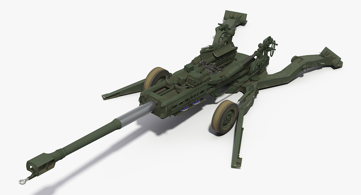 3D Howitzer M777 155mm Rigged