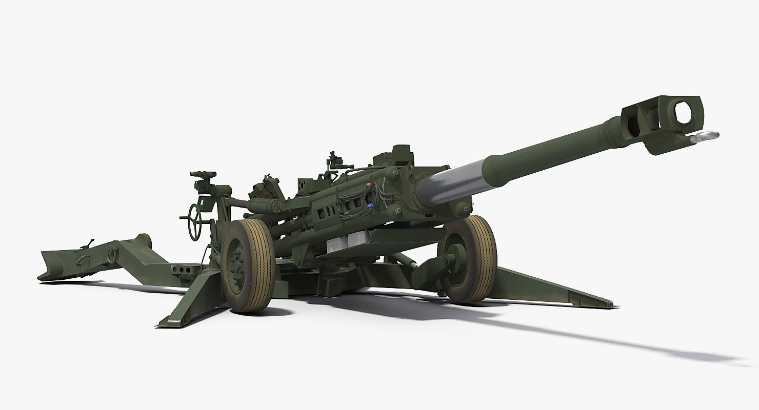 3D Howitzer M777 155mm Rigged