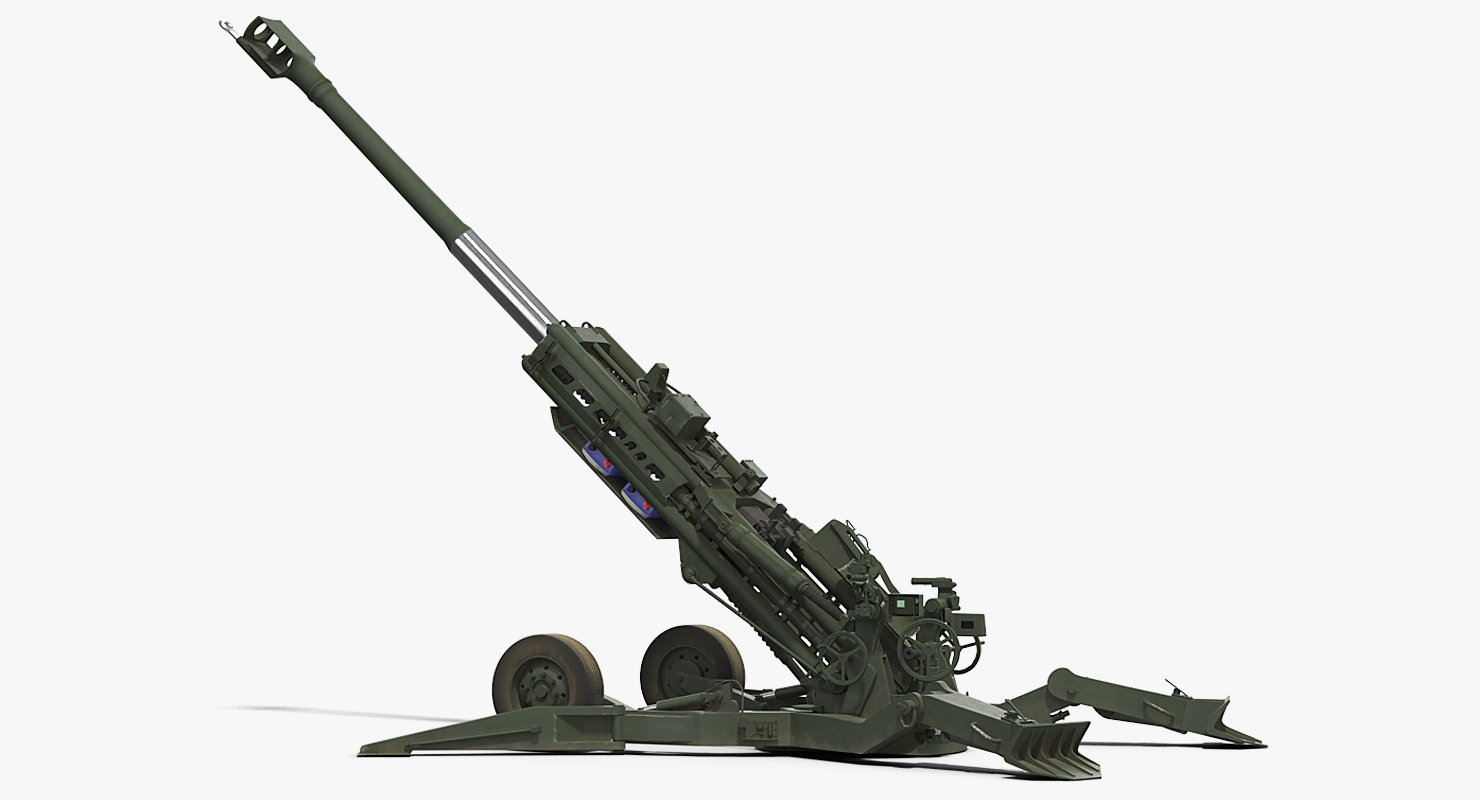 3D Howitzer M777 155mm Rigged