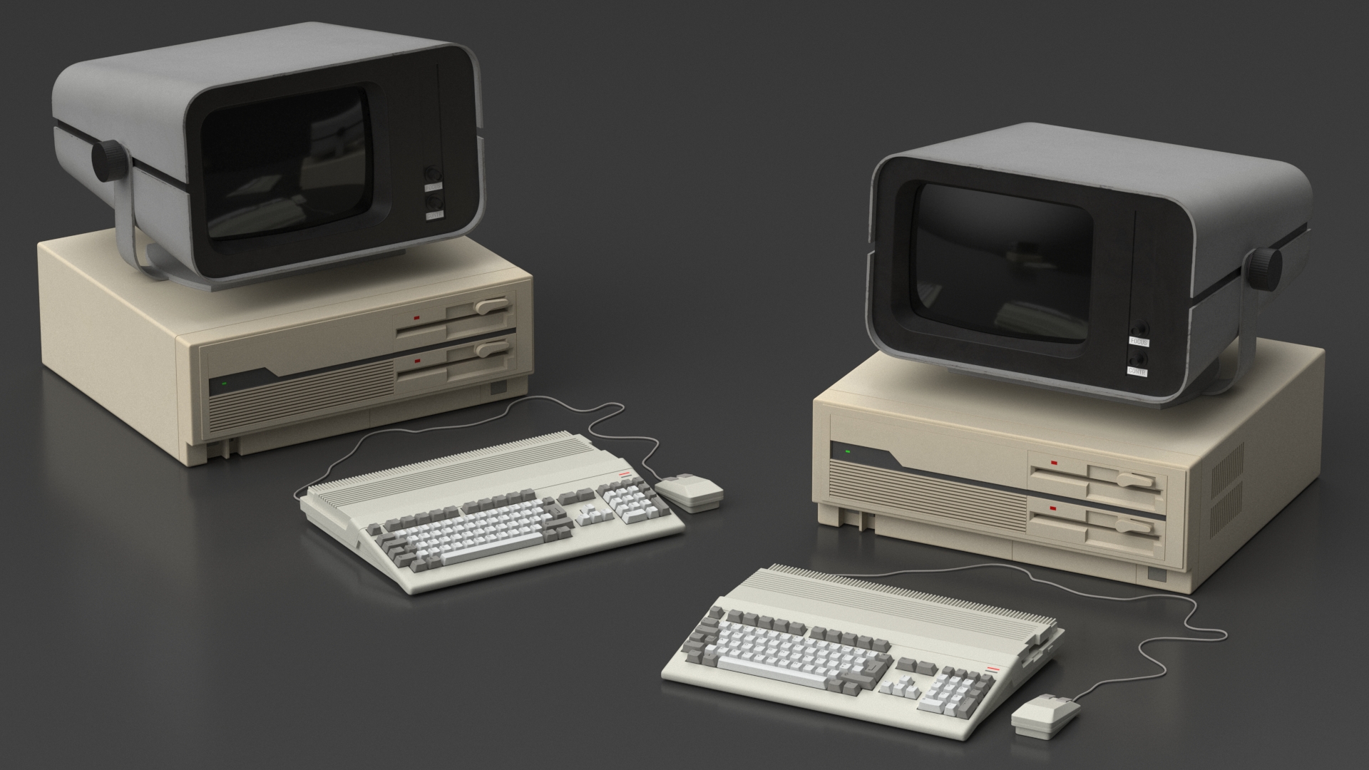 Retro Style Personal Computer 3D model