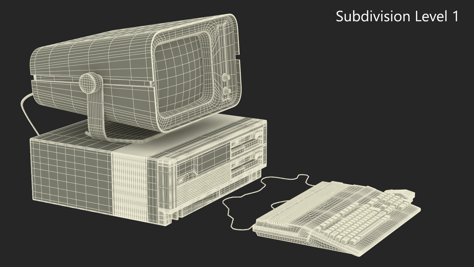 Retro Style Personal Computer 3D model