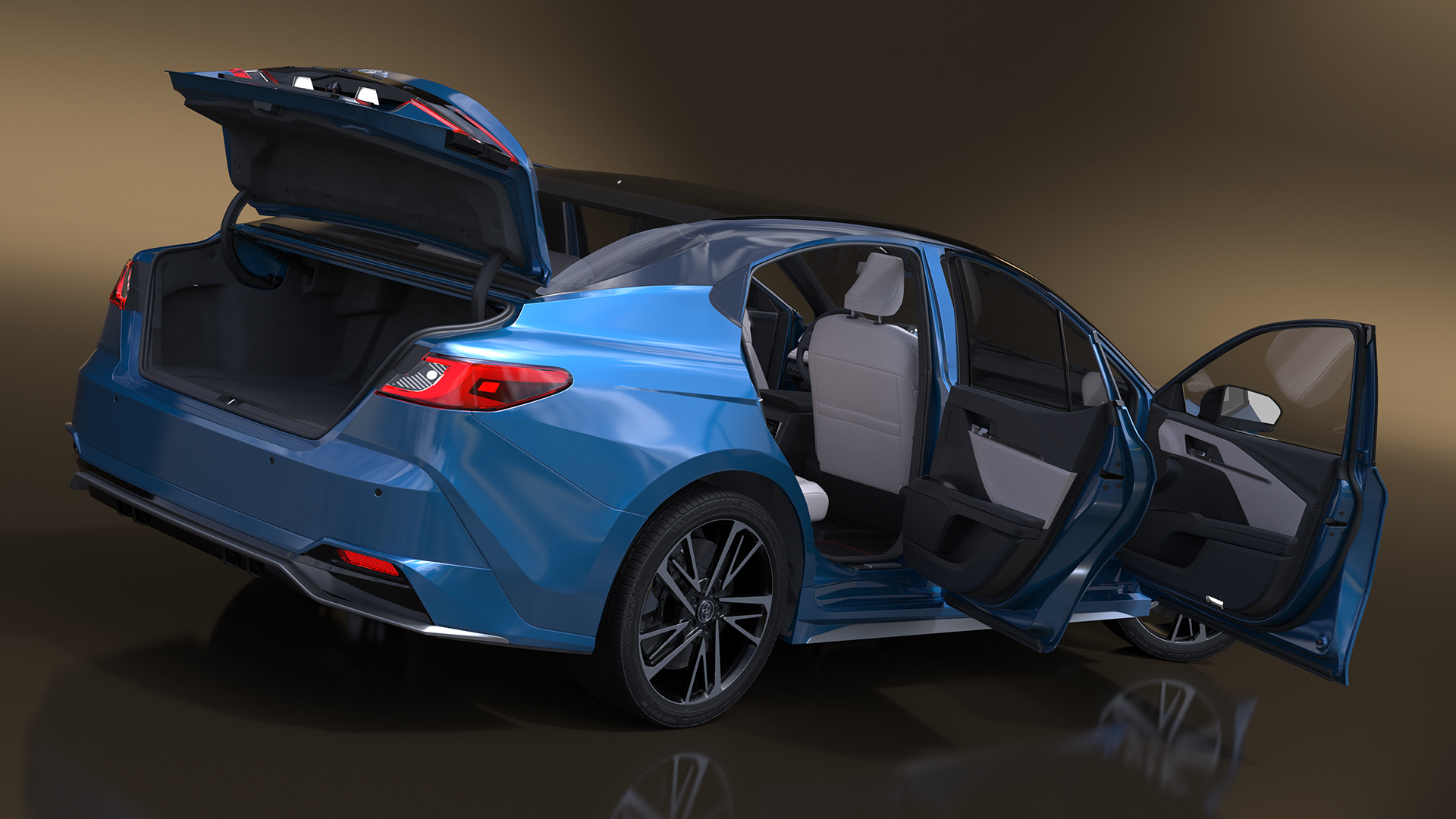 Camry 2025 Hybrid Ocean Gem Rigged 3D model