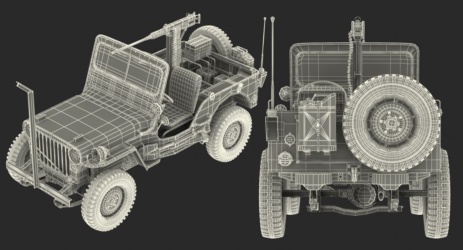 US Army Jeep Willys MB 3D