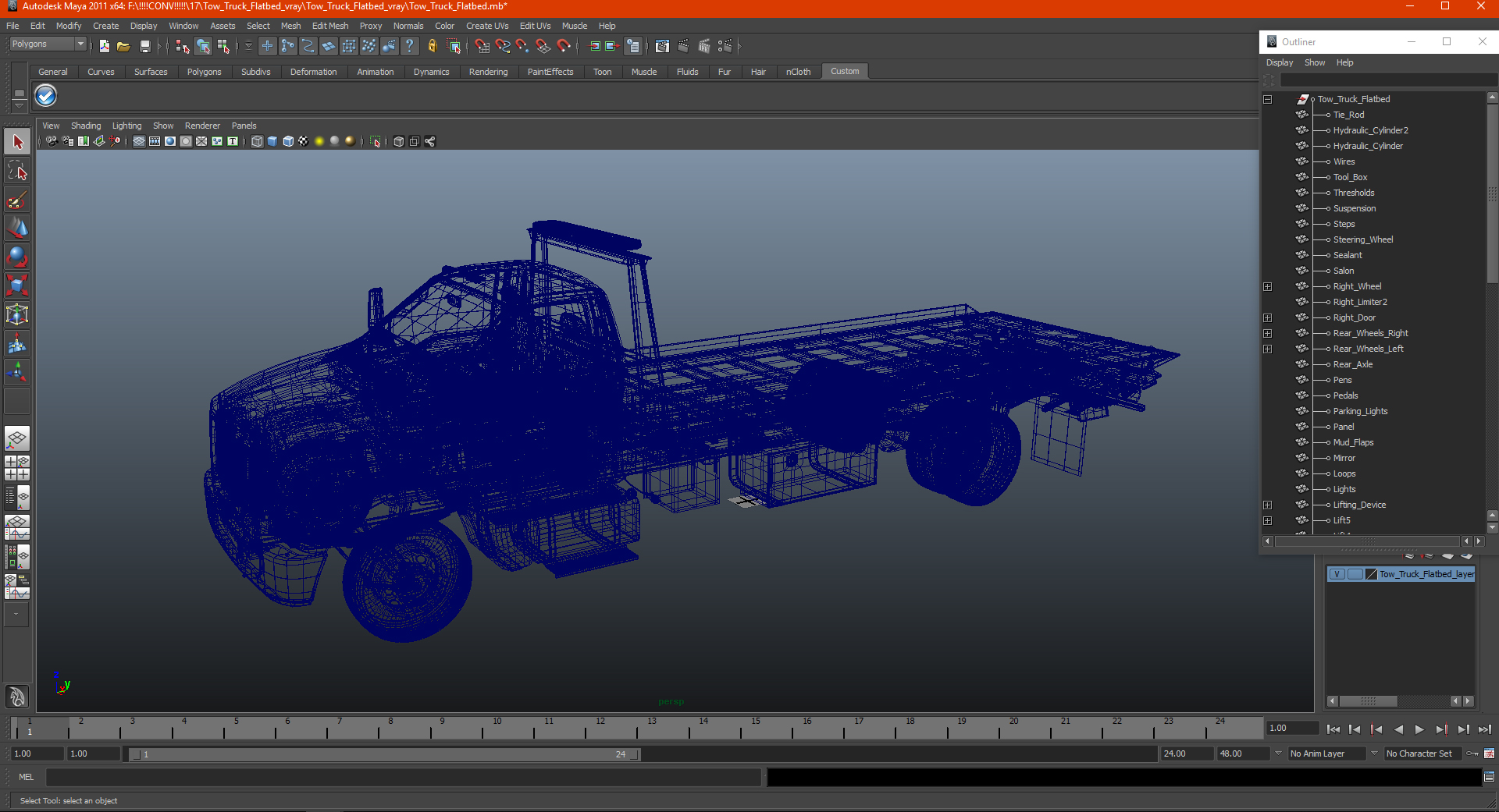 Tow Truck Flatbed 3D