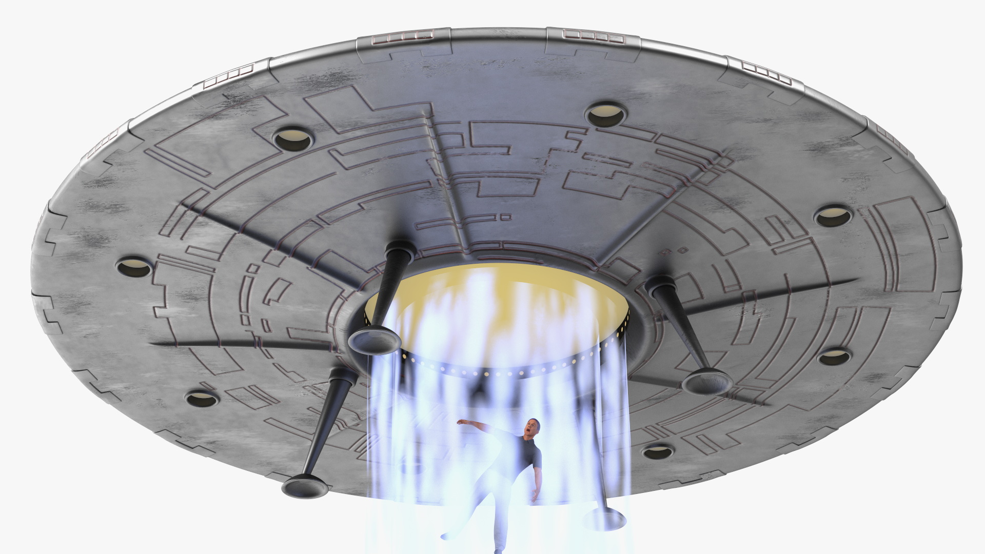 3D model Old UFO Ship Kidnaps