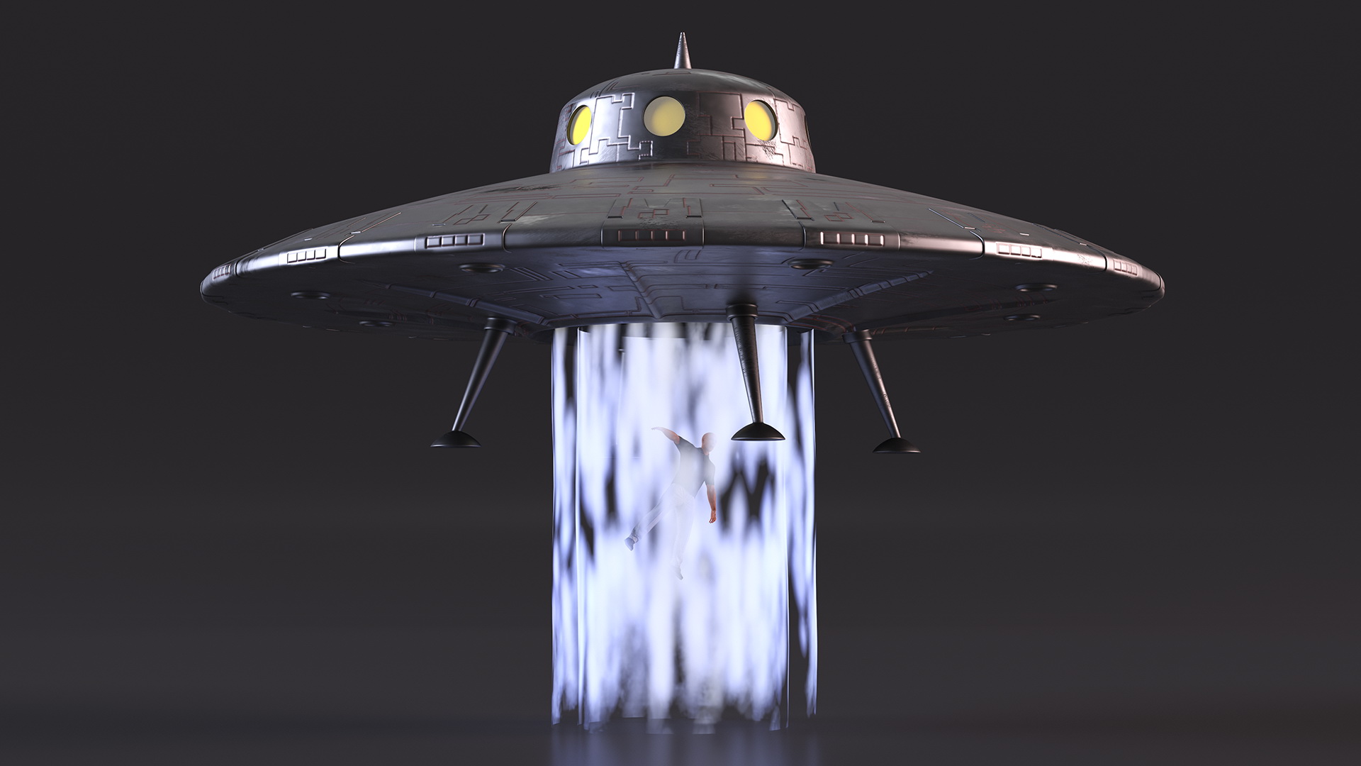 3D model Old UFO Ship Kidnaps