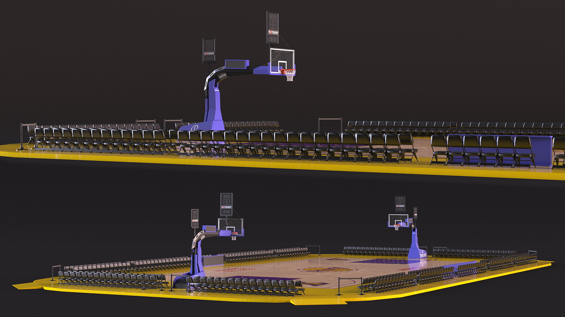 3D model Basketball Court Los Angeles Lakers