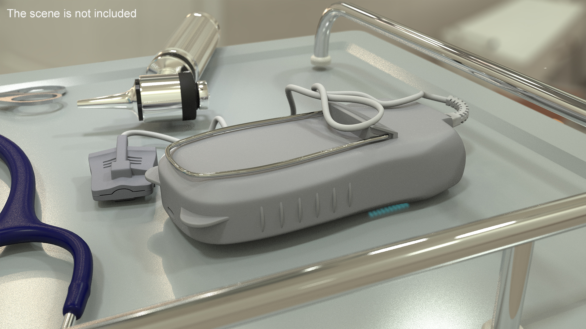 3D Digital Handheld Pulse Oximeter Rigged model