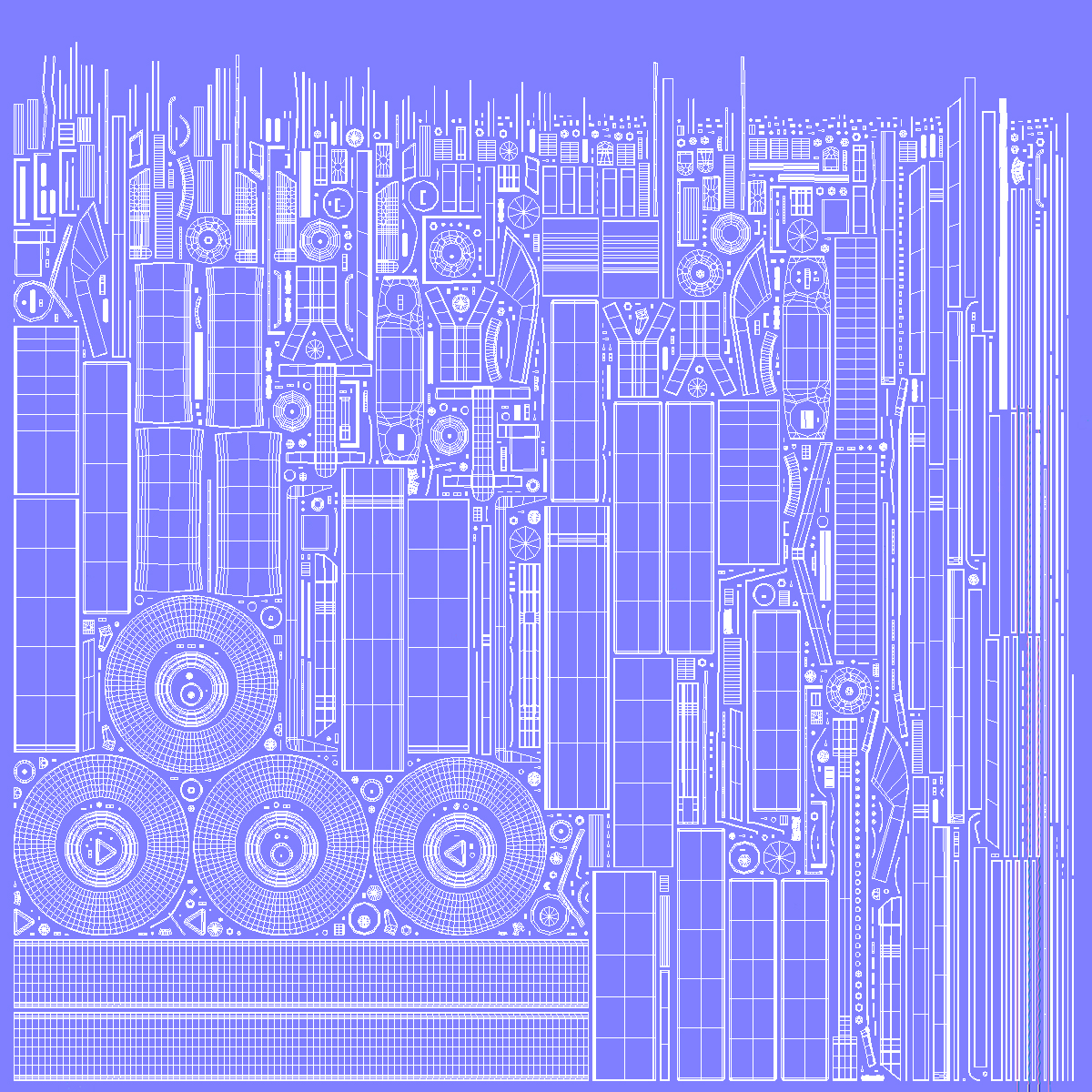 Concrete Panel Semi Trailer 3D