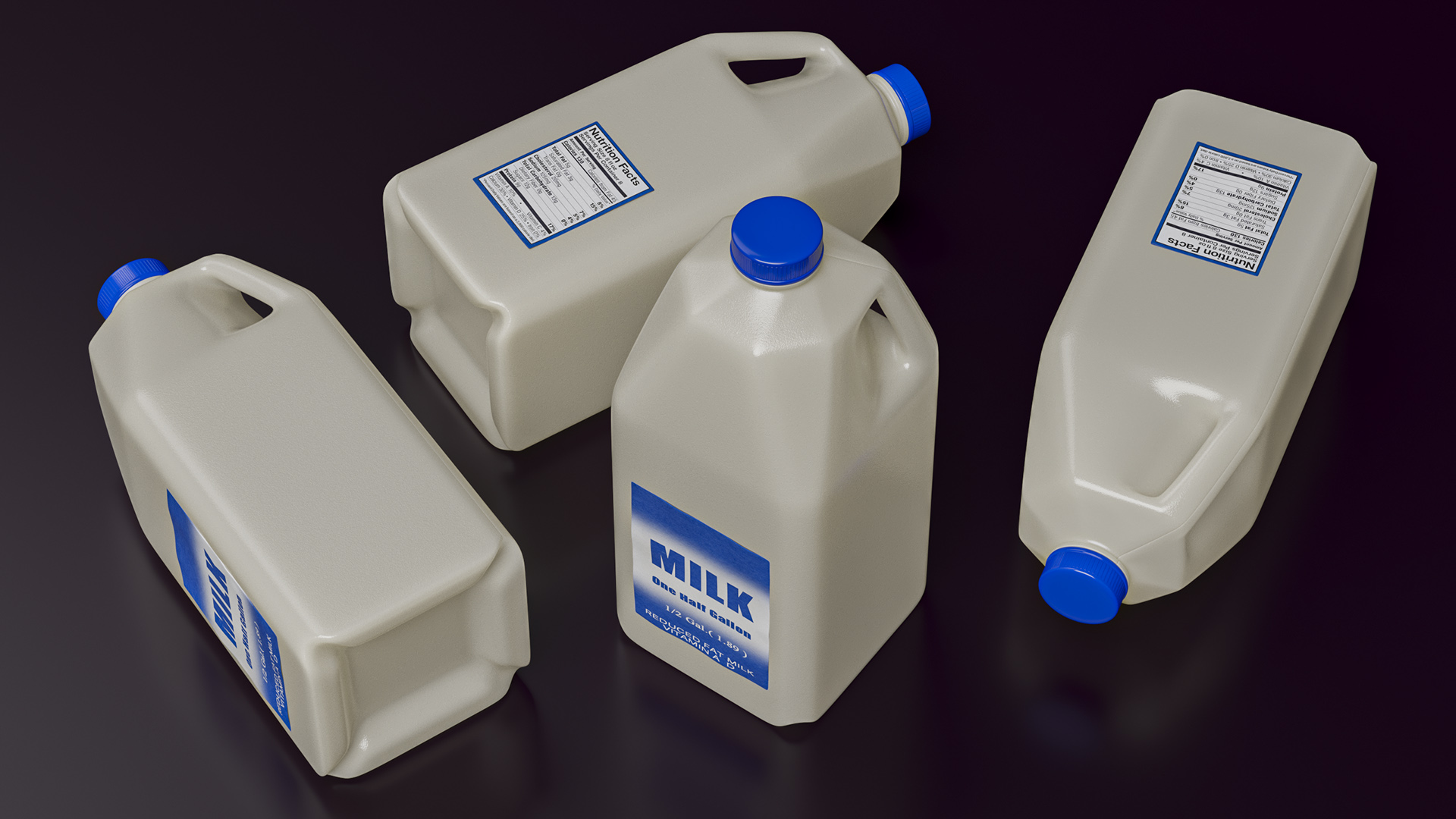 3D Plastic Milk Jug