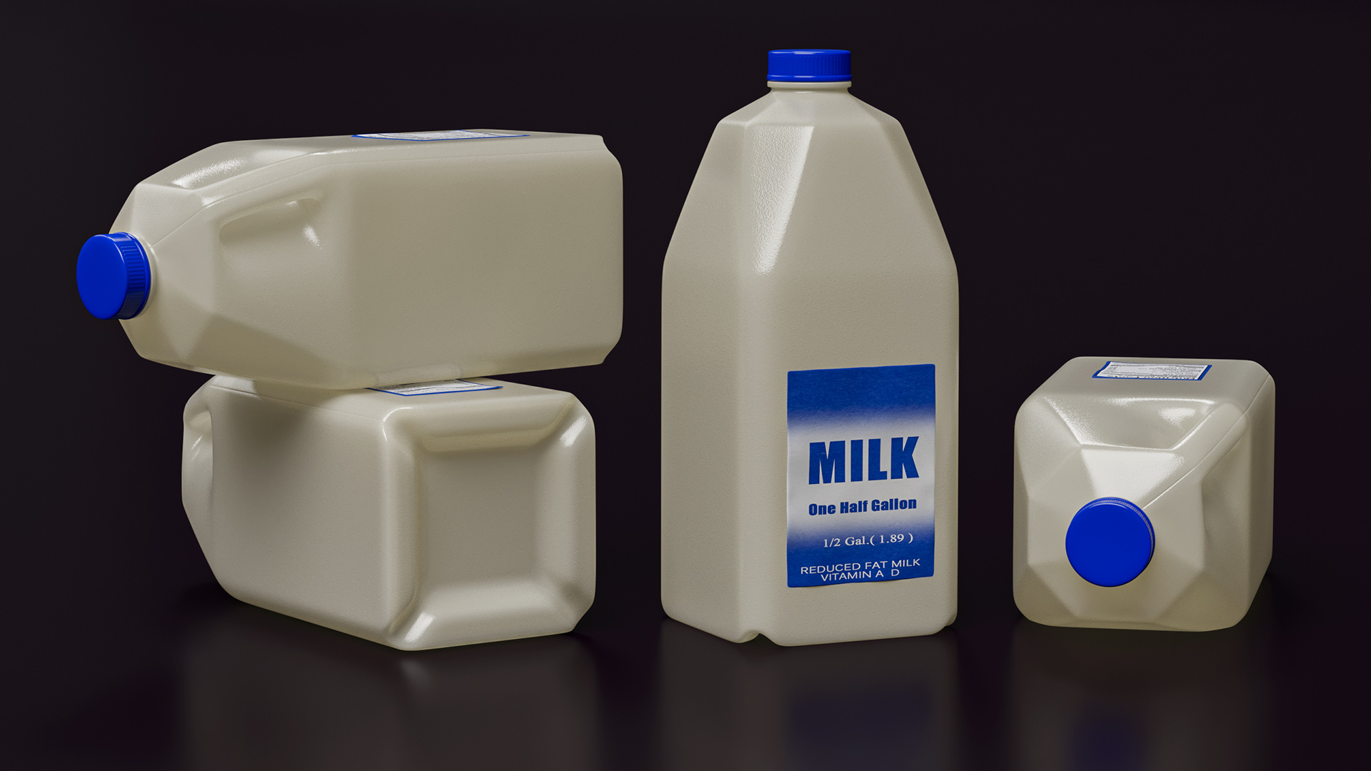 3D Plastic Milk Jug