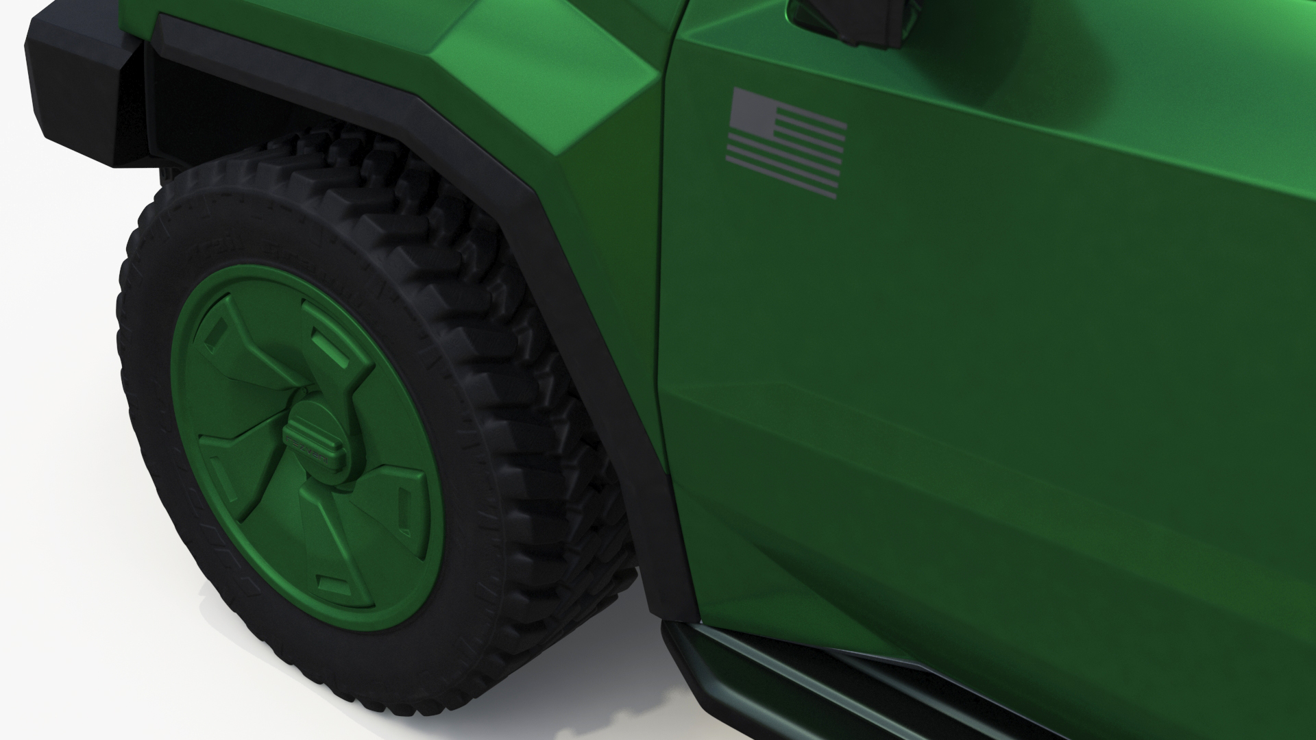 3D Green Rezvani Armored SUV Simplified