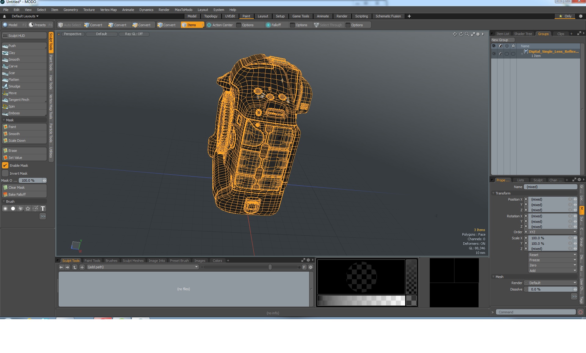 3D Digital Single Lens Reflex Camera model