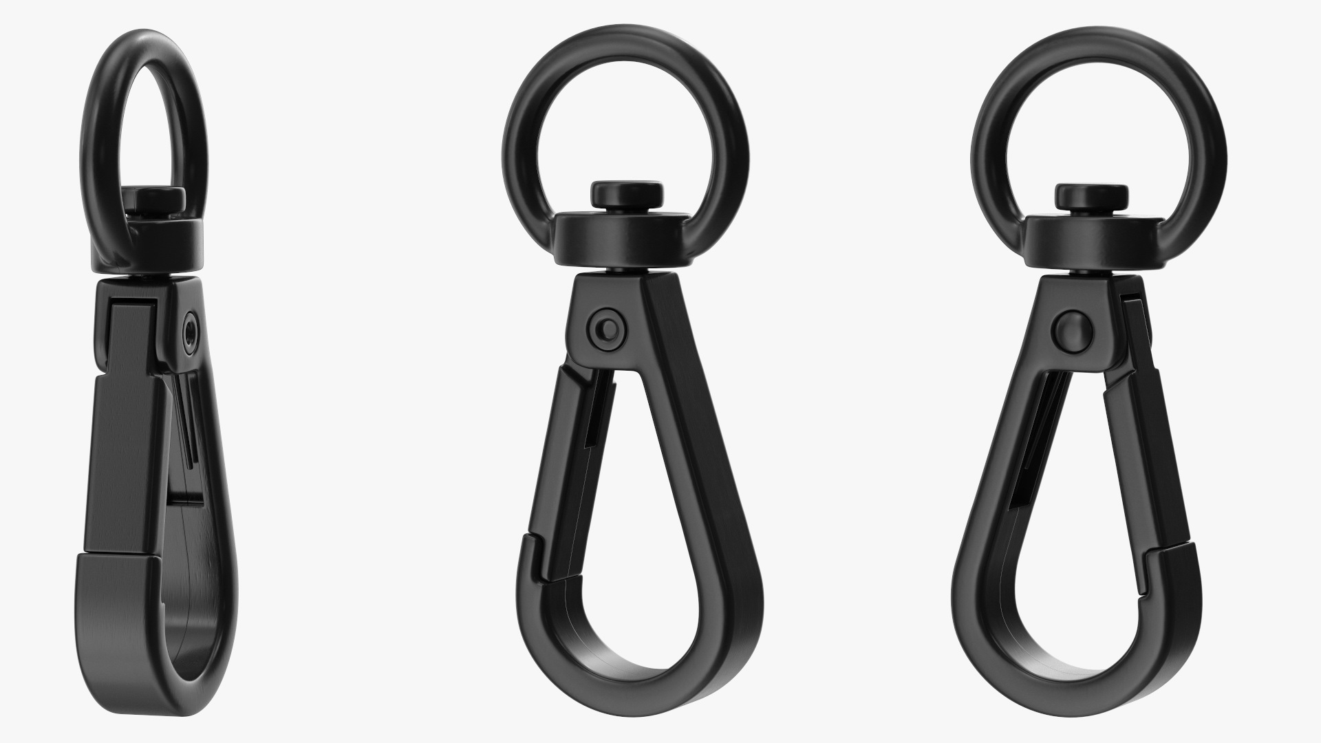 3D model Push Gate Snap Hook Black