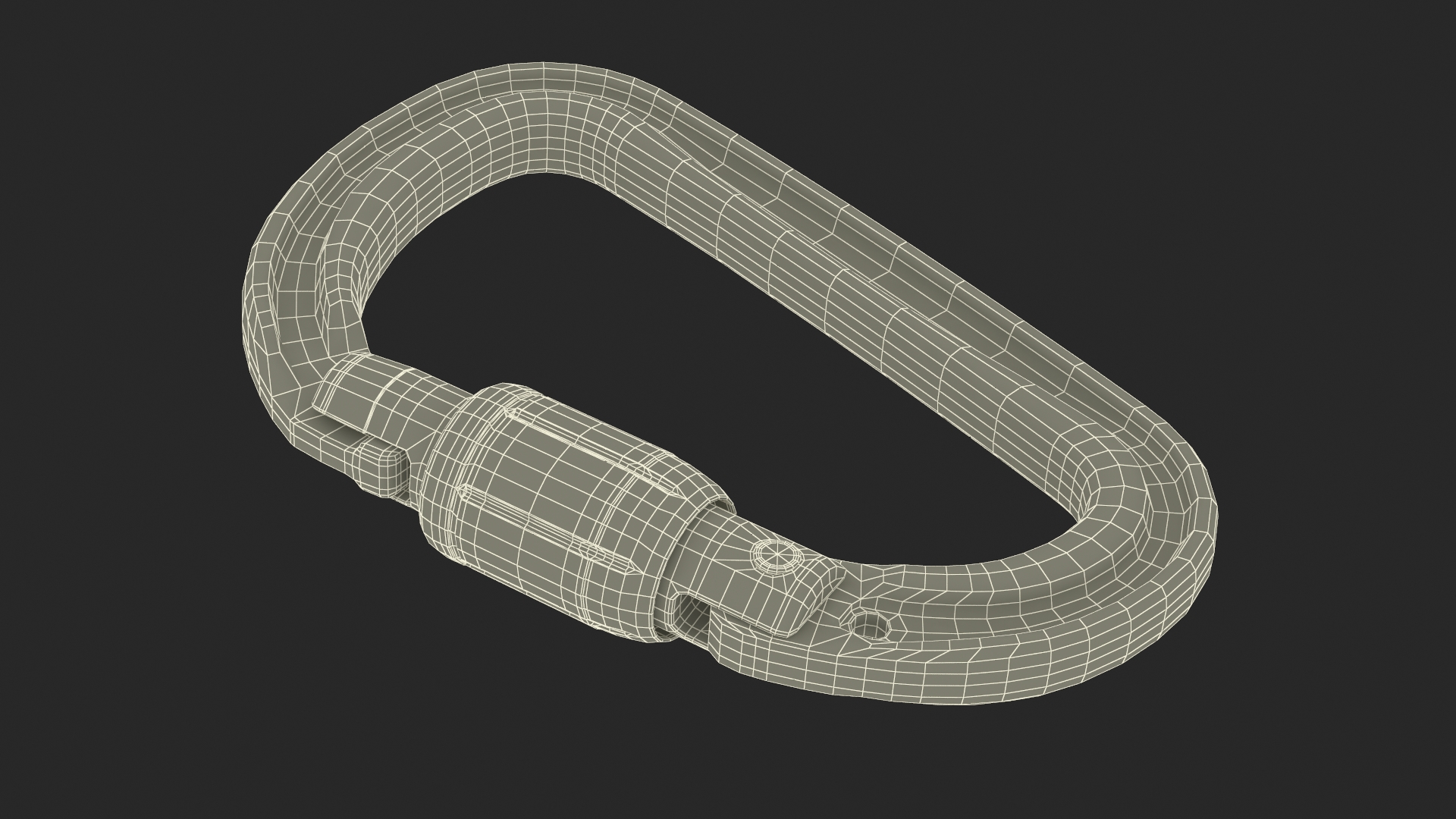 Unpainted Carabiner 3D model