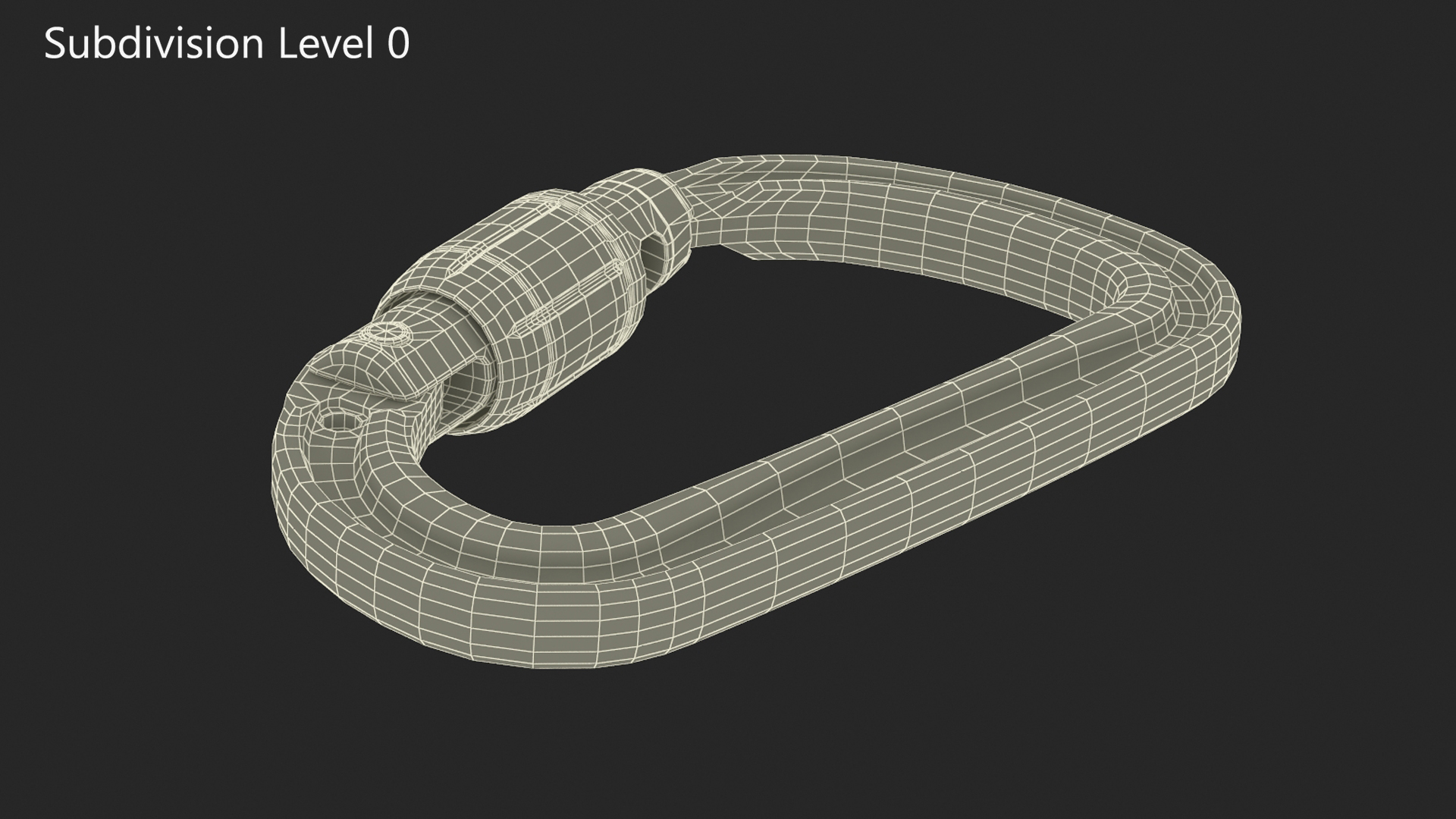 Unpainted Carabiner 3D model