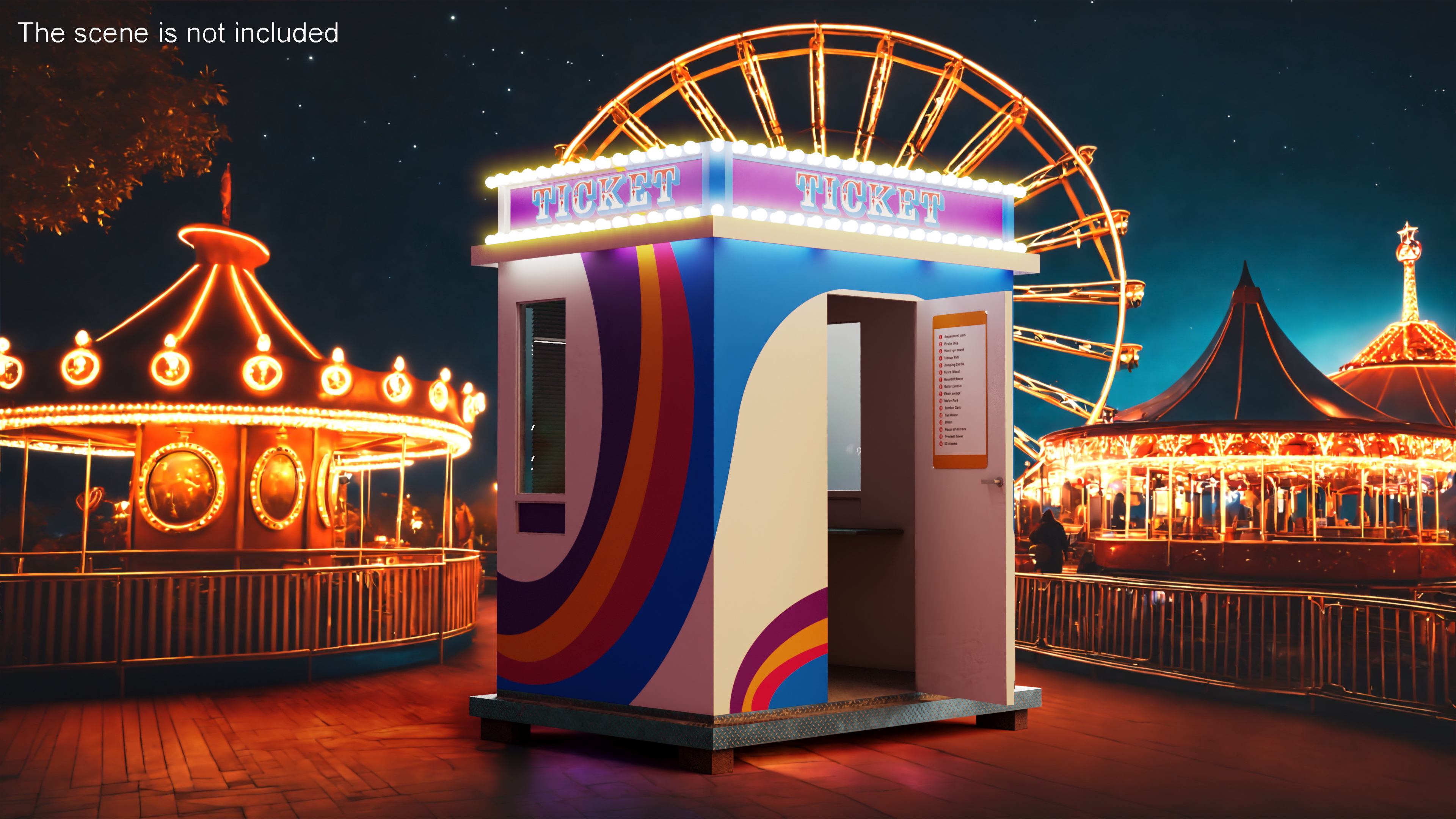 Modern Ticket Booth 3D model