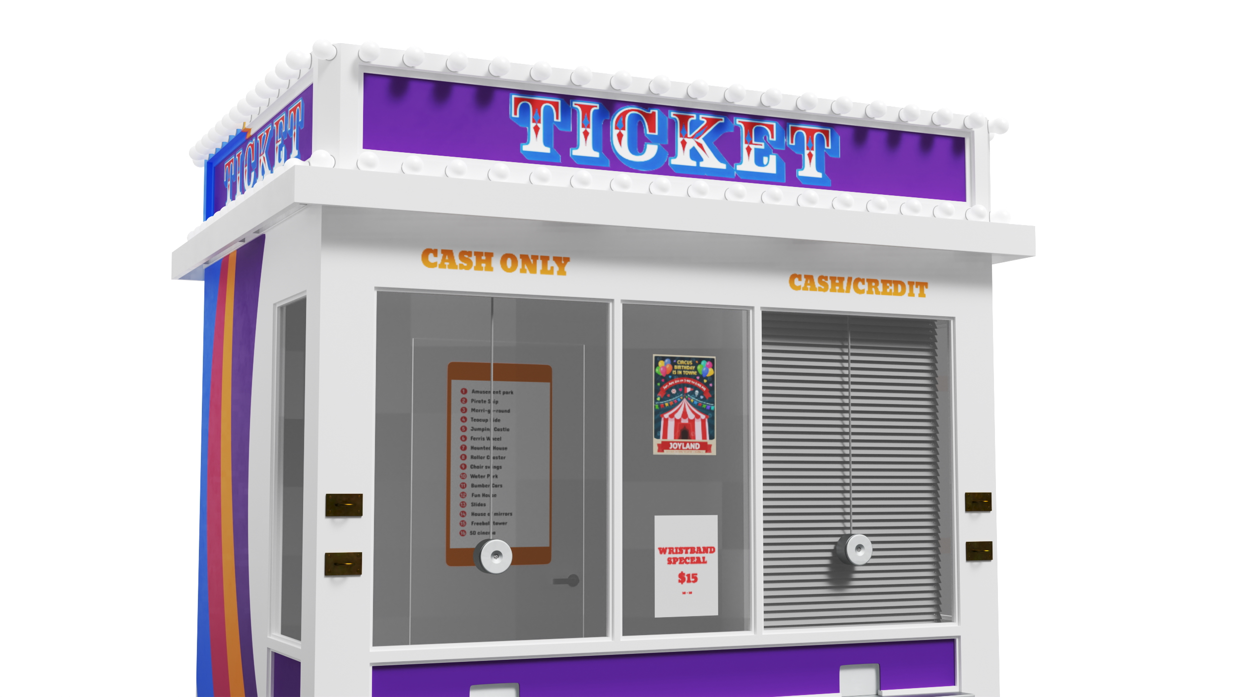 Modern Ticket Booth 3D model