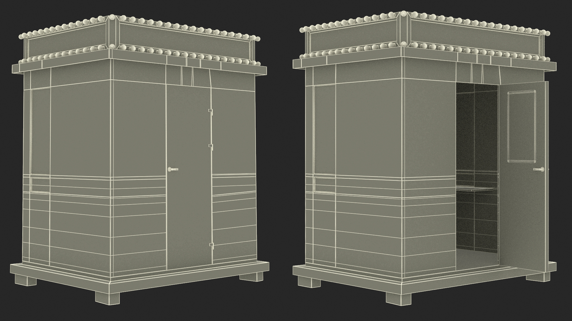 Modern Ticket Booth 3D model