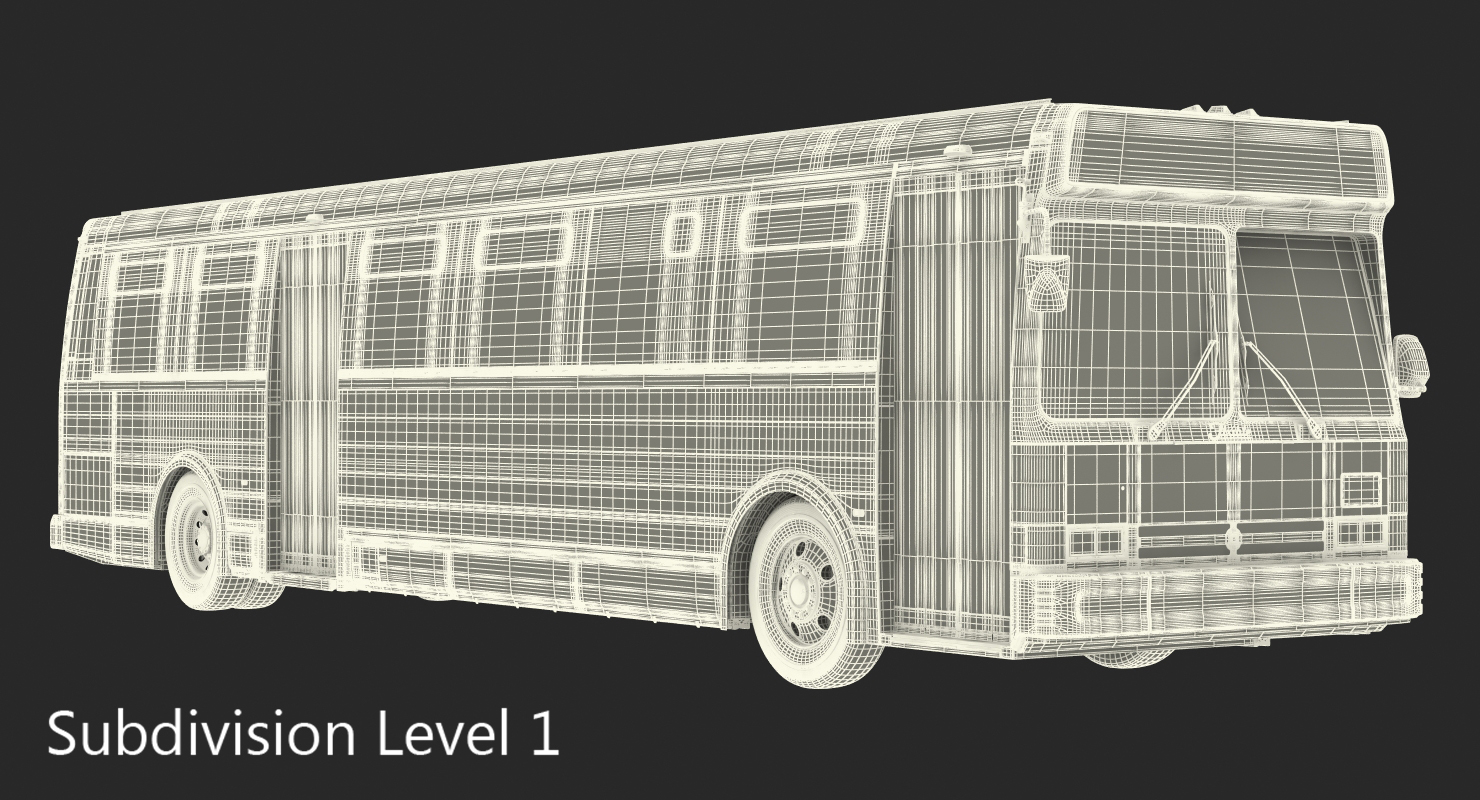 3D Flxible Metro D Municipal Bus Rigged