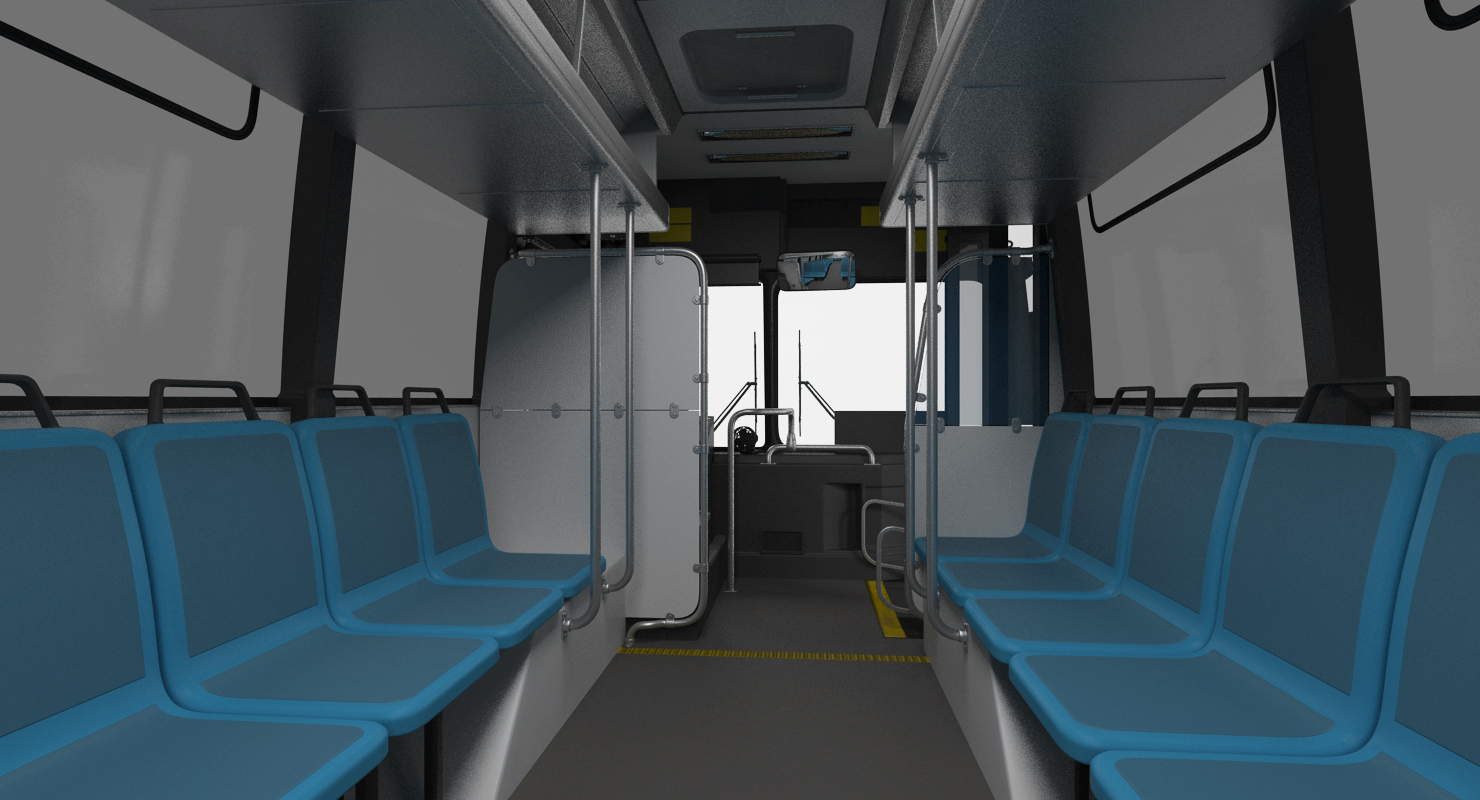 3D Flxible Metro D Municipal Bus Rigged