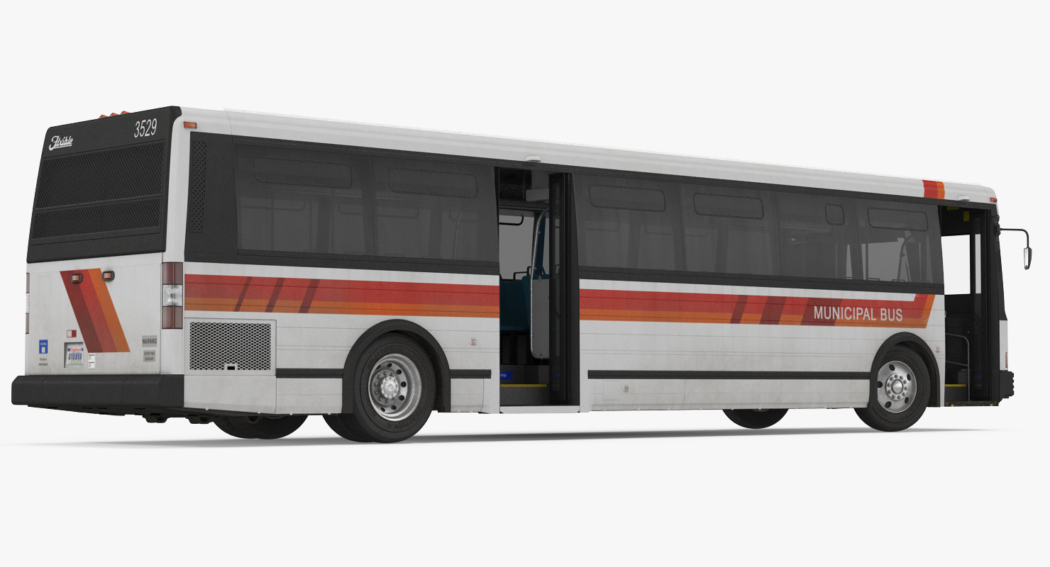 3D Flxible Metro D Municipal Bus Rigged