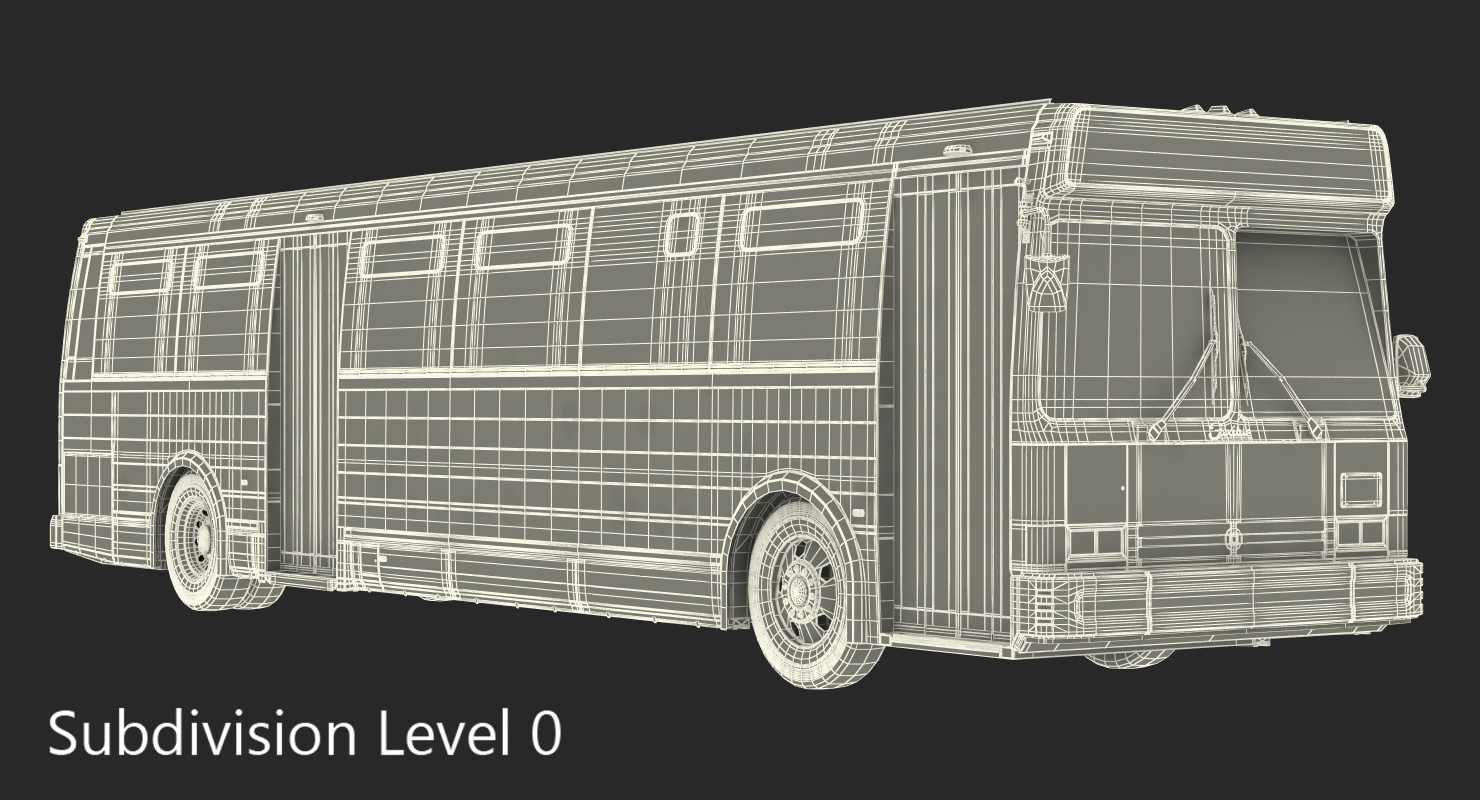 3D Flxible Metro D Municipal Bus Rigged