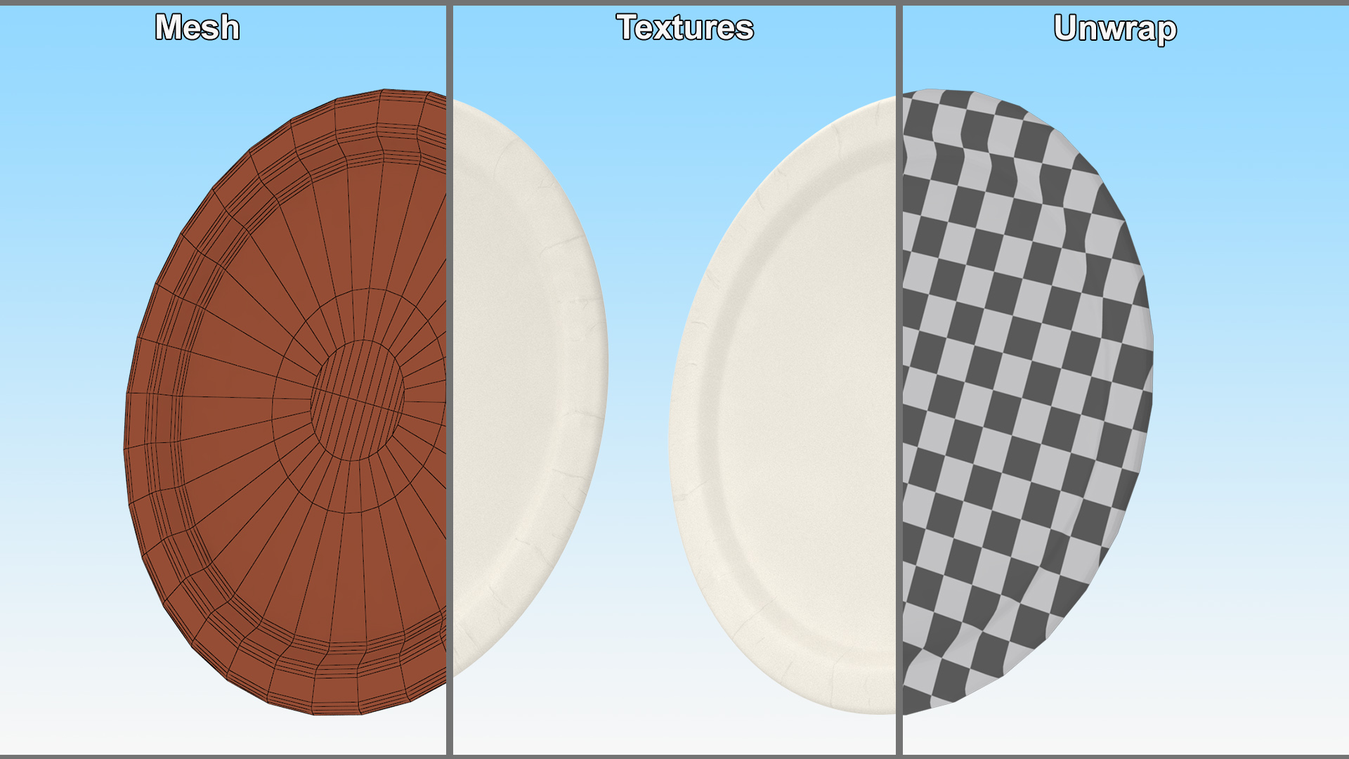 Disposable Paper Plate 3D