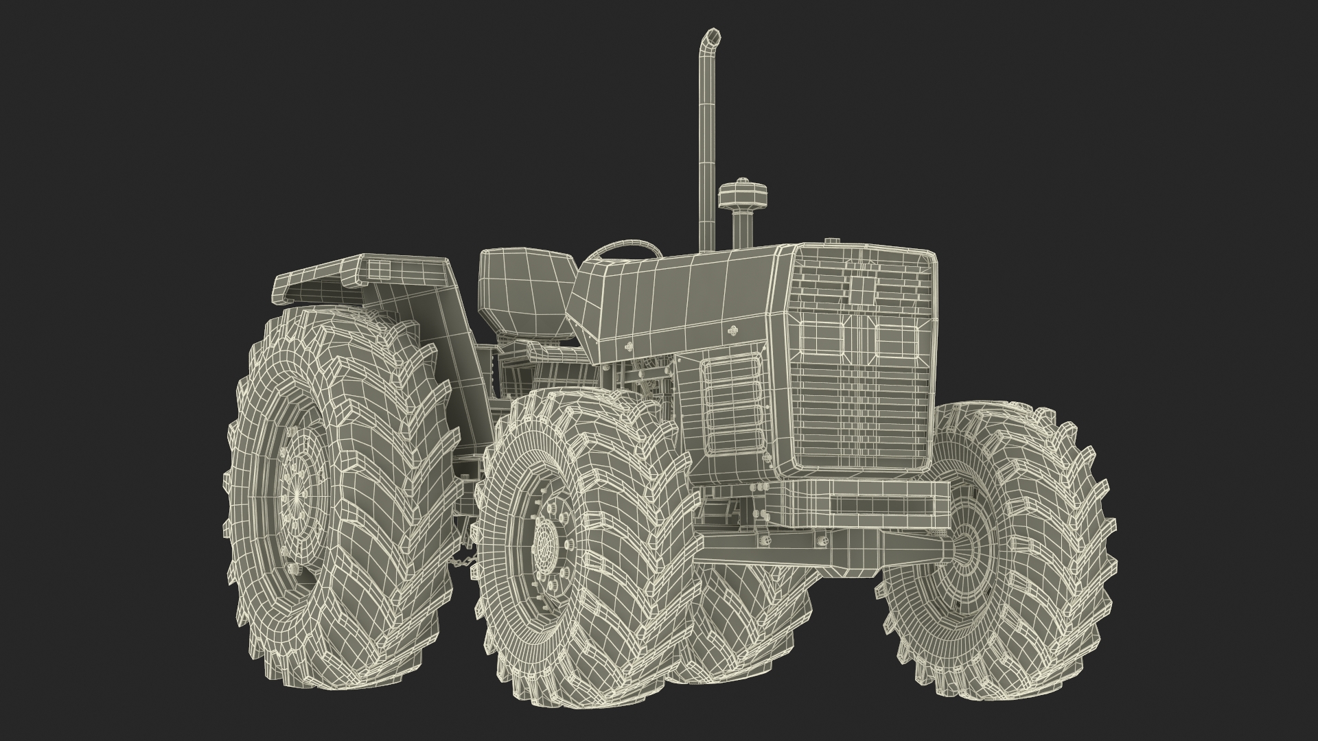 3D Massey Ferguson 385 Tractor Rigged for Cinema 4D model