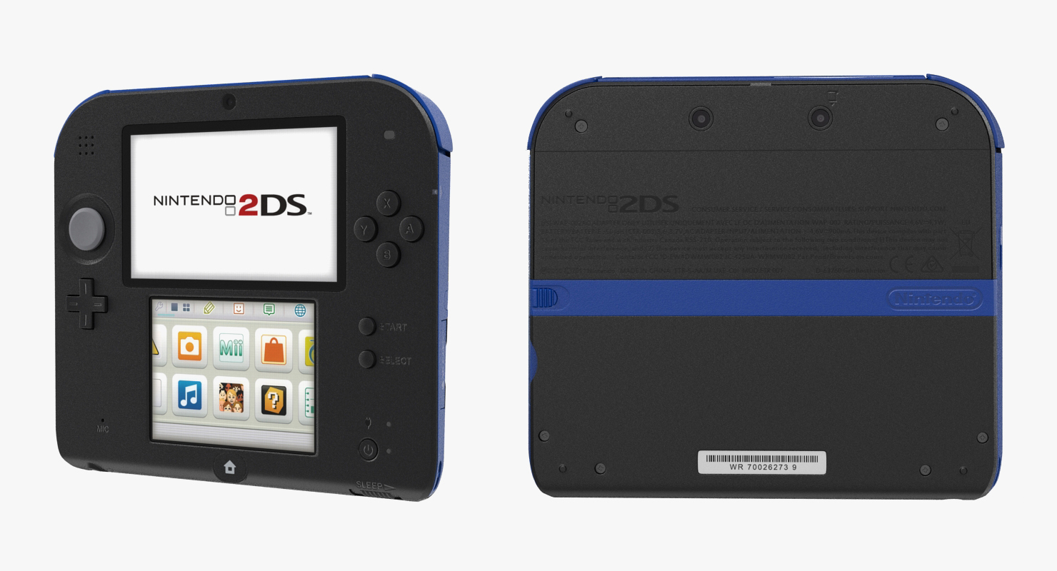 Nintendo 2DS Handheld Game Console 3D model