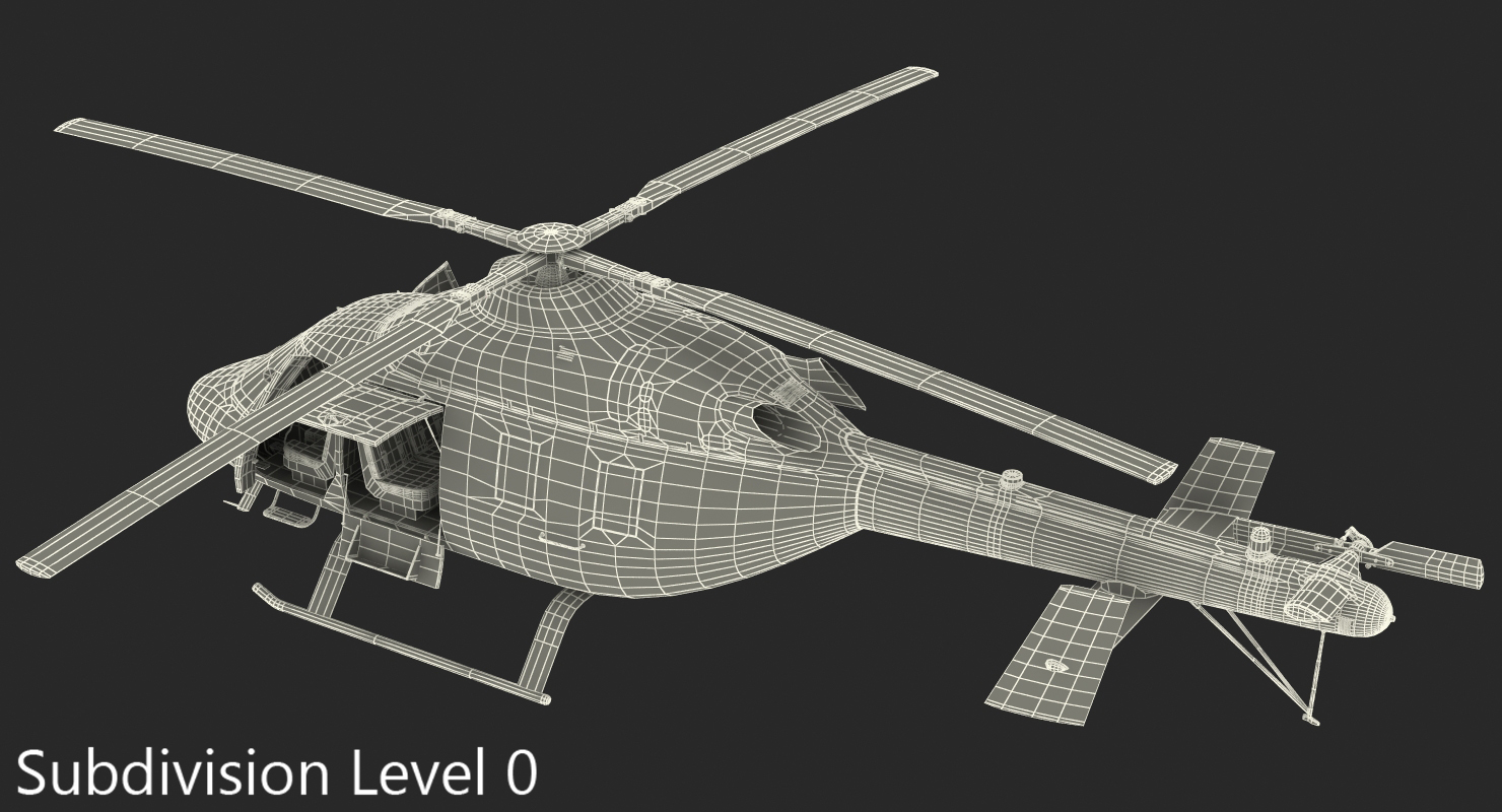 3D Kazan Ansat Russian Light Helicopter