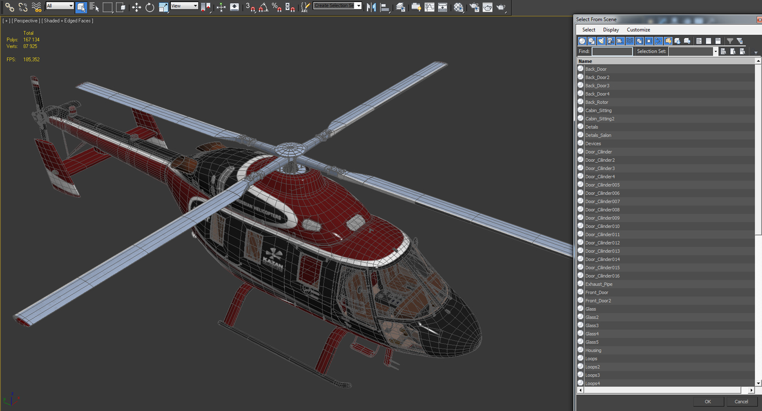 3D Kazan Ansat Russian Light Helicopter