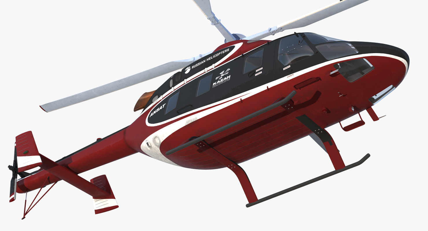 3D Kazan Ansat Russian Light Helicopter