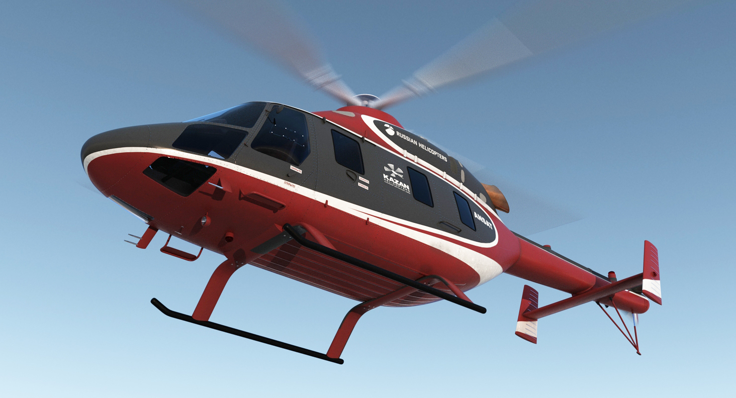 3D Kazan Ansat Russian Light Helicopter