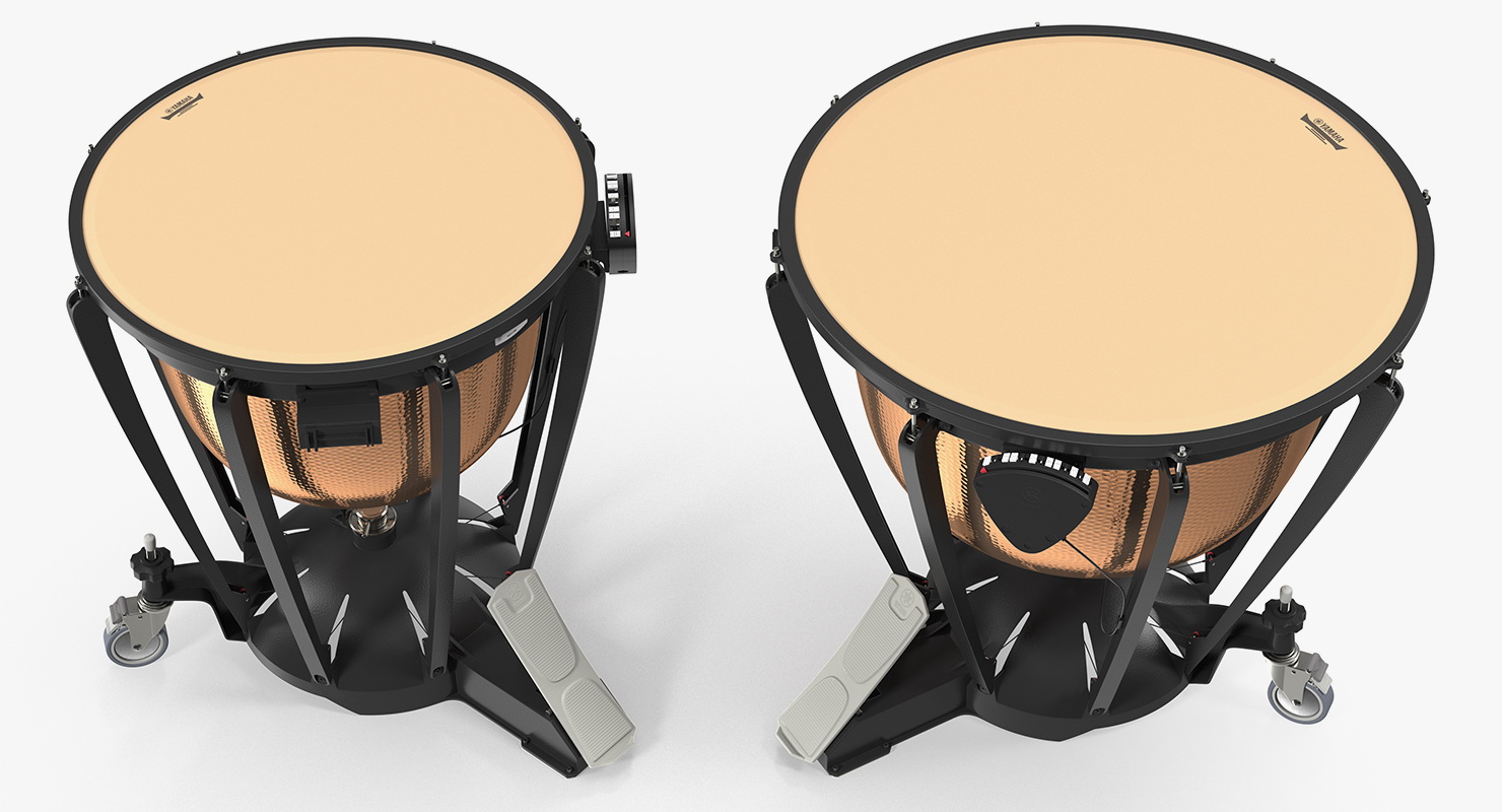 3D Yamaha Concert Timpani Set