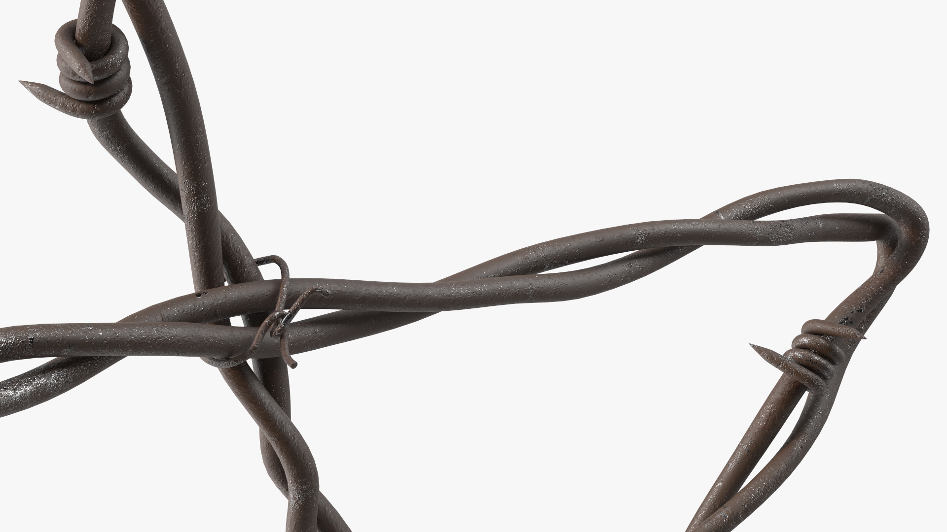 Barbed Wire Star Rusty 3D