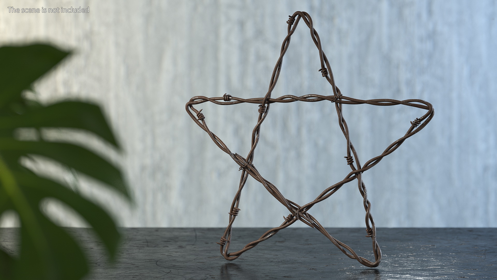 Barbed Wire Star Rusty 3D