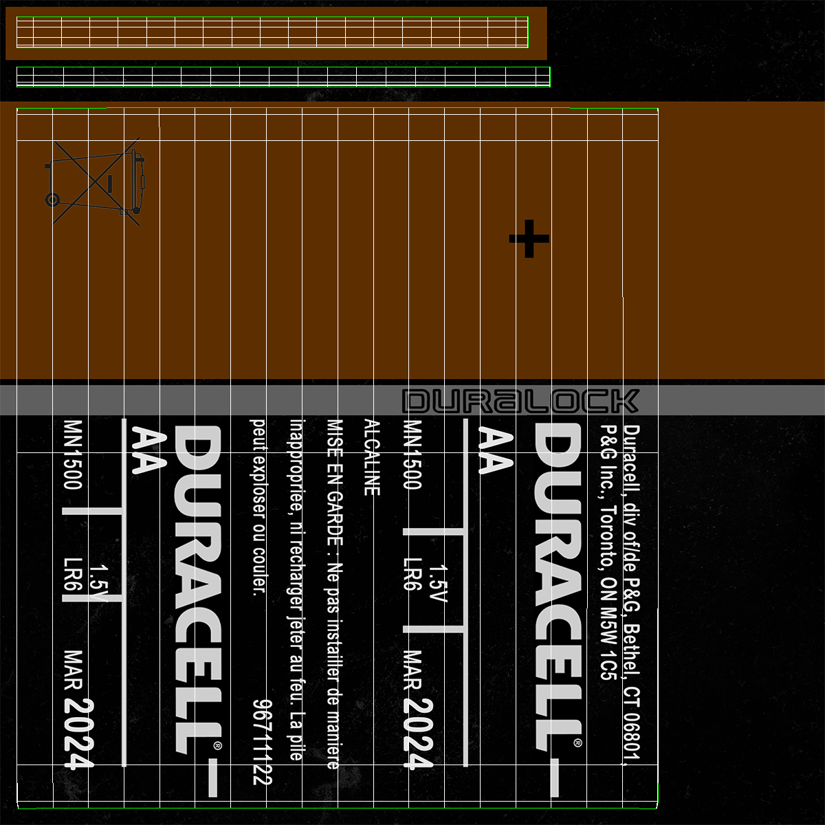 Duracell AA Battery 3D model