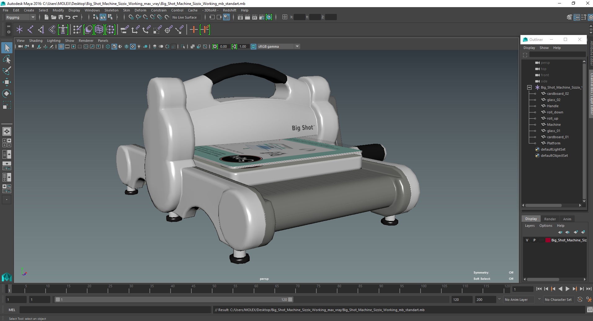 3D Big Shot Machine Sizzix Working