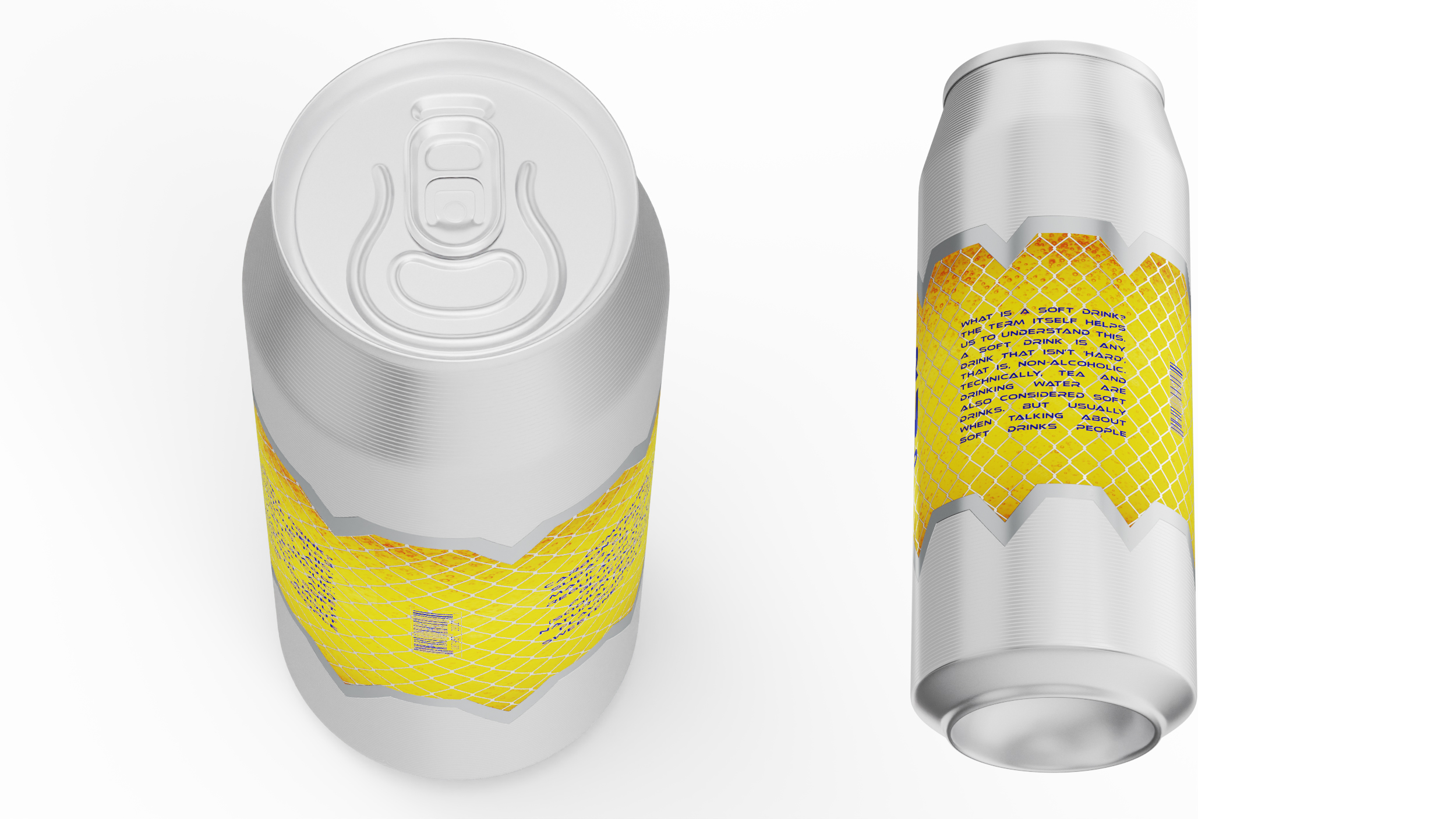 3D Beer Can Mockup 500ml