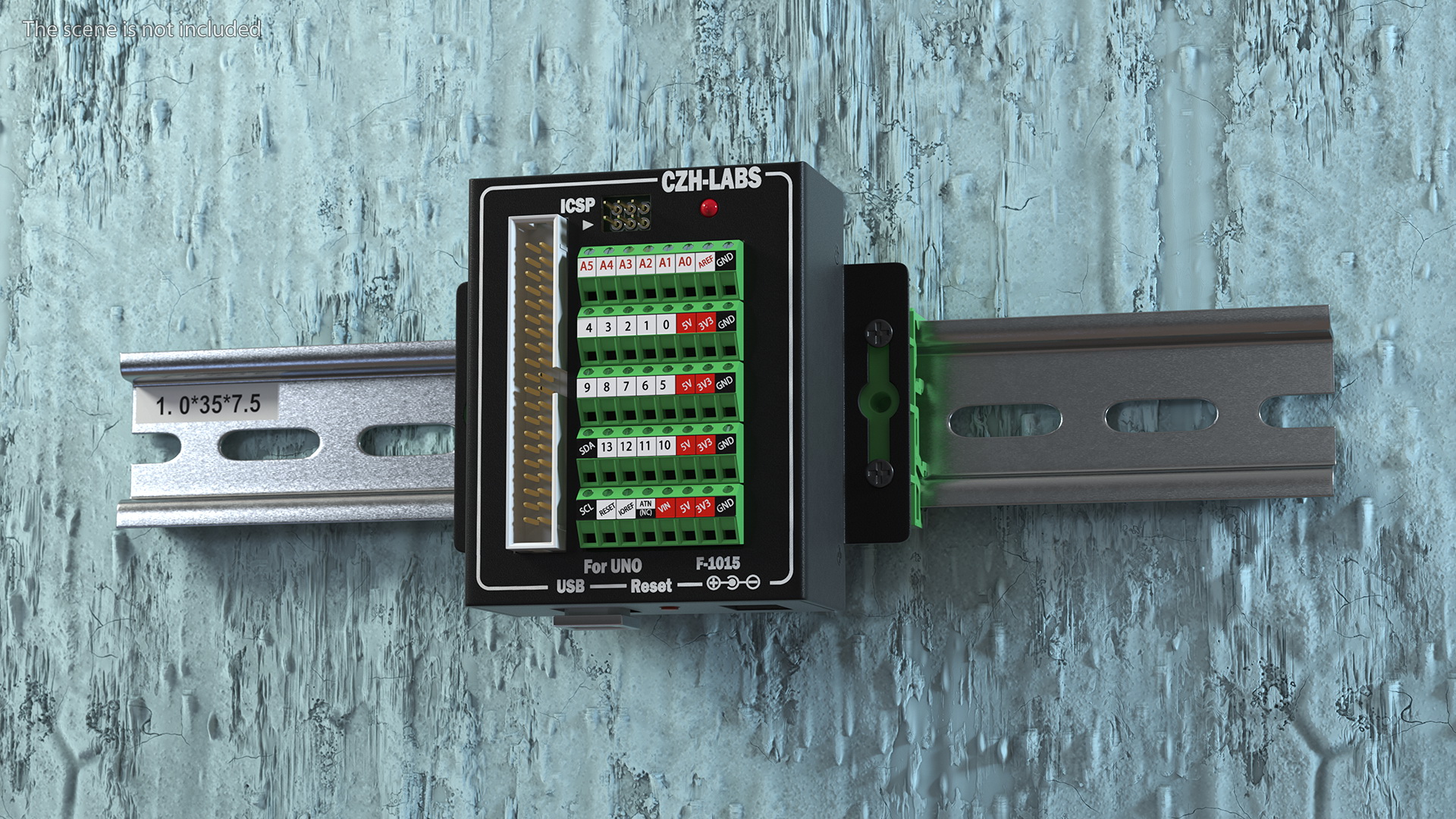 3D UNO Screw Terminal Block Din Rail model