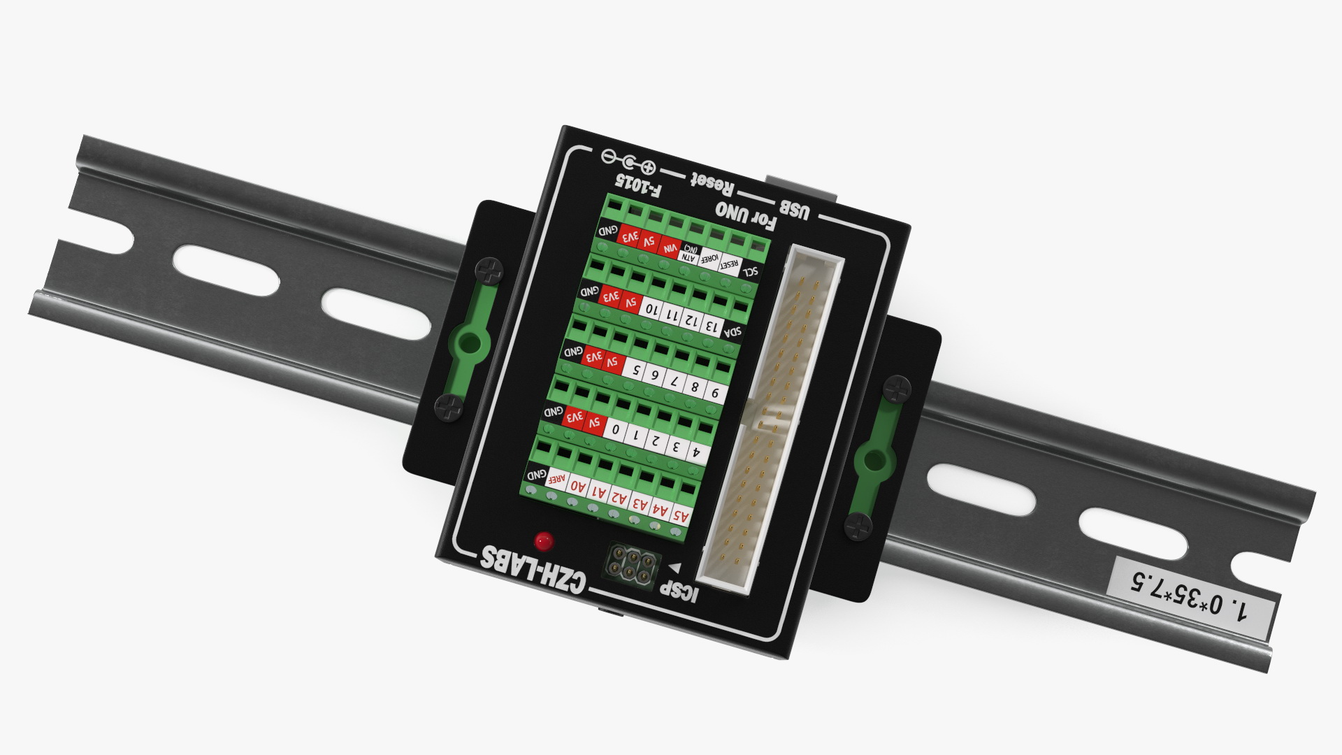 3D UNO Screw Terminal Block Din Rail model