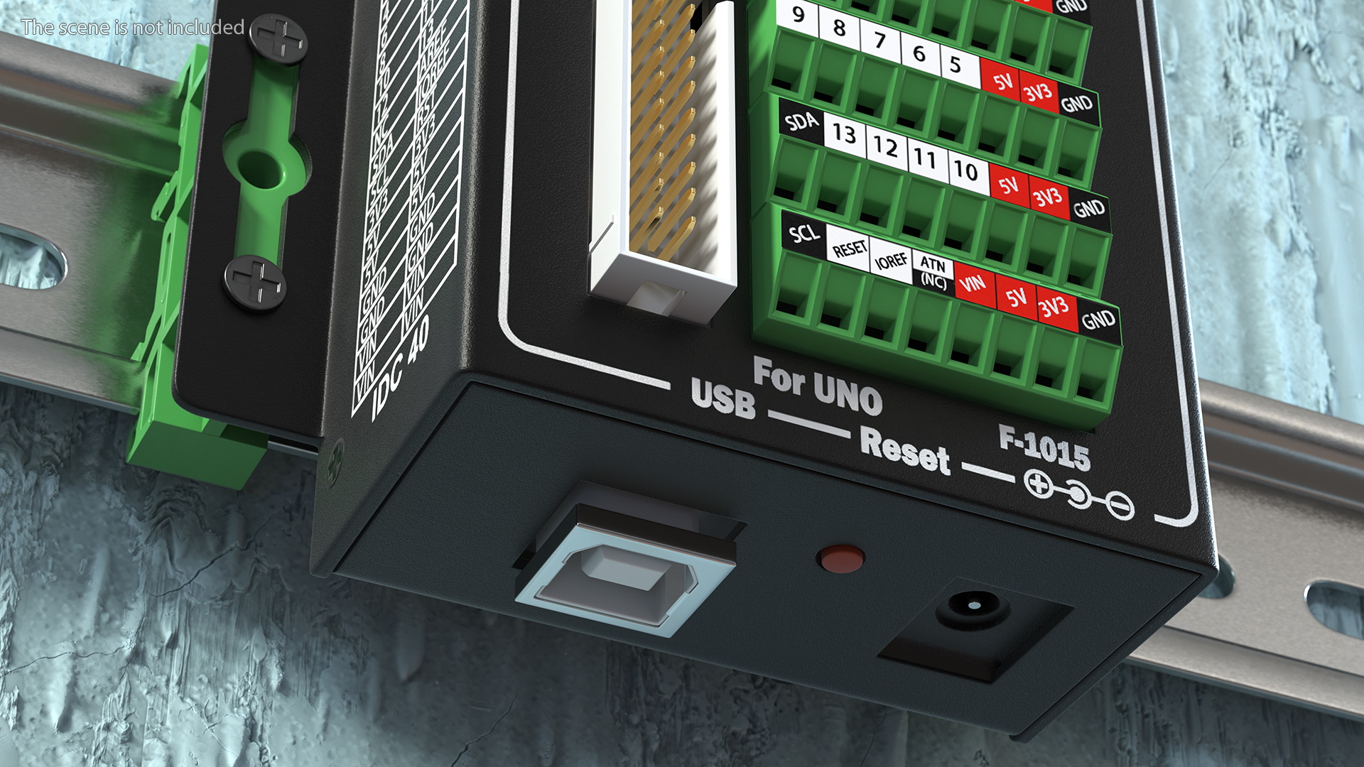 3D UNO Screw Terminal Block Din Rail model