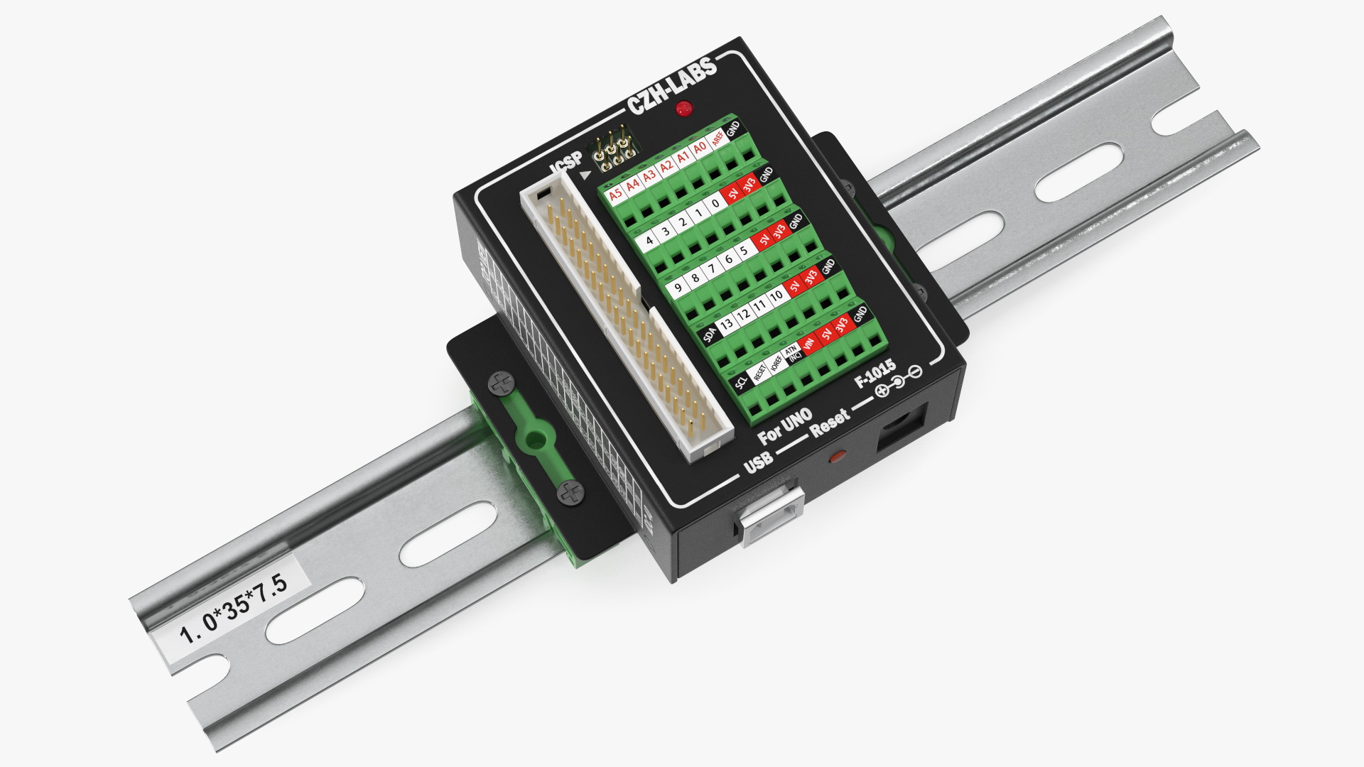 3D UNO Screw Terminal Block Din Rail model