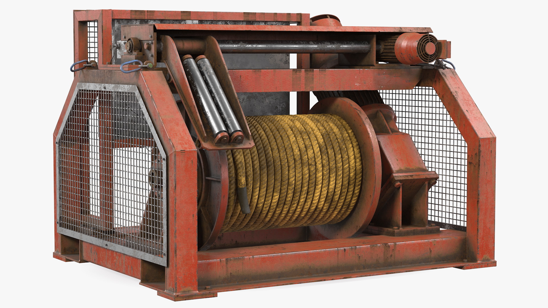 Hydraulic Mooring Winch Rusty 3D model