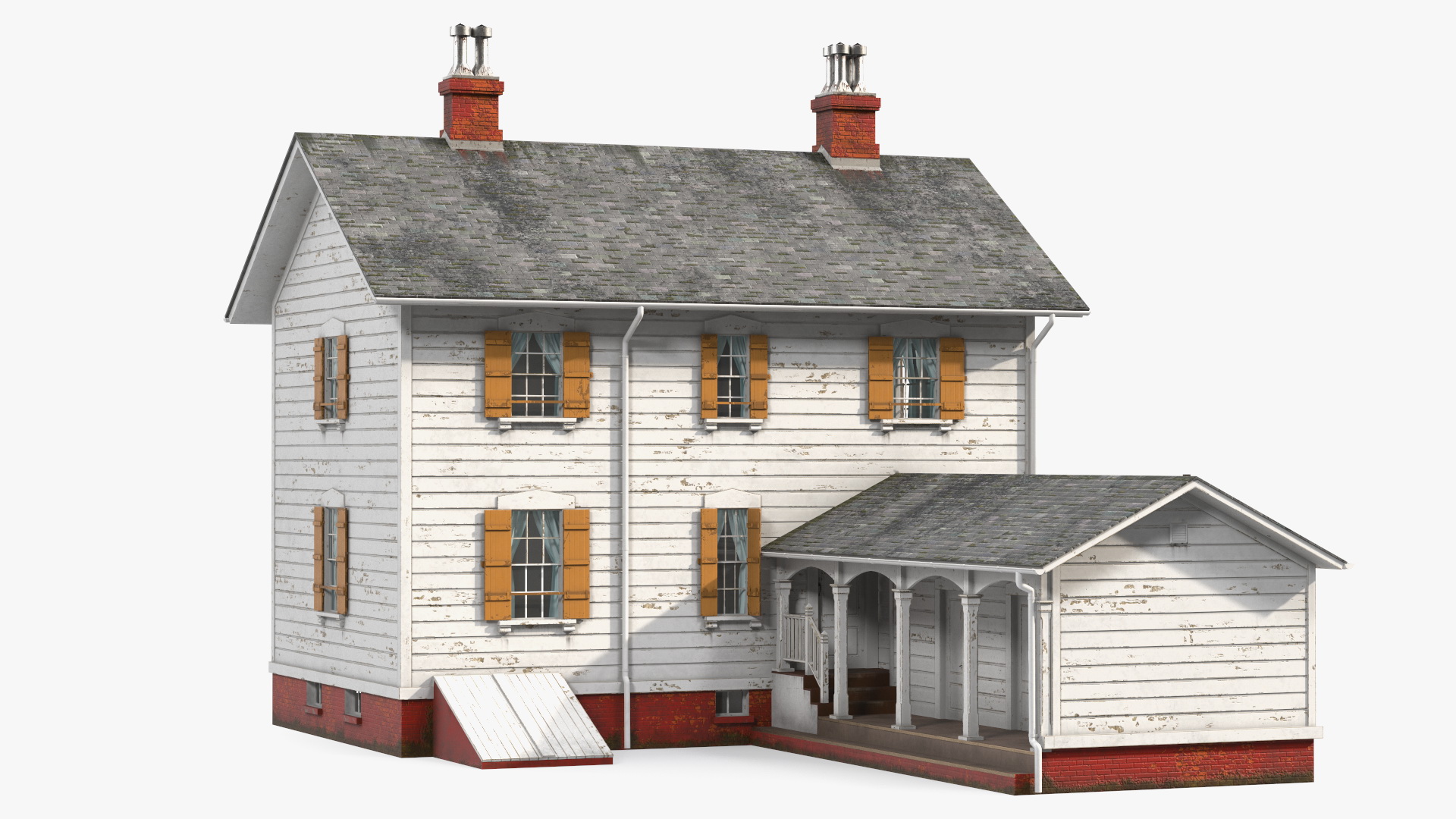 3D Old Wooden House