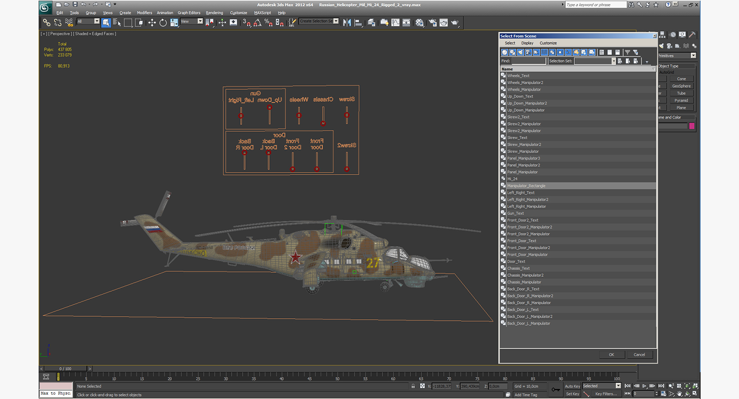 Russian Helicopter Mil Mi 24 Rigged 2 3D